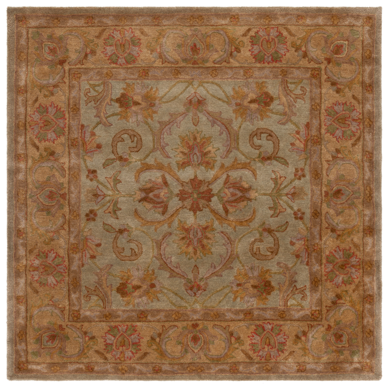 Safavieh HG811A Heritage Green / Gold - 6' Square