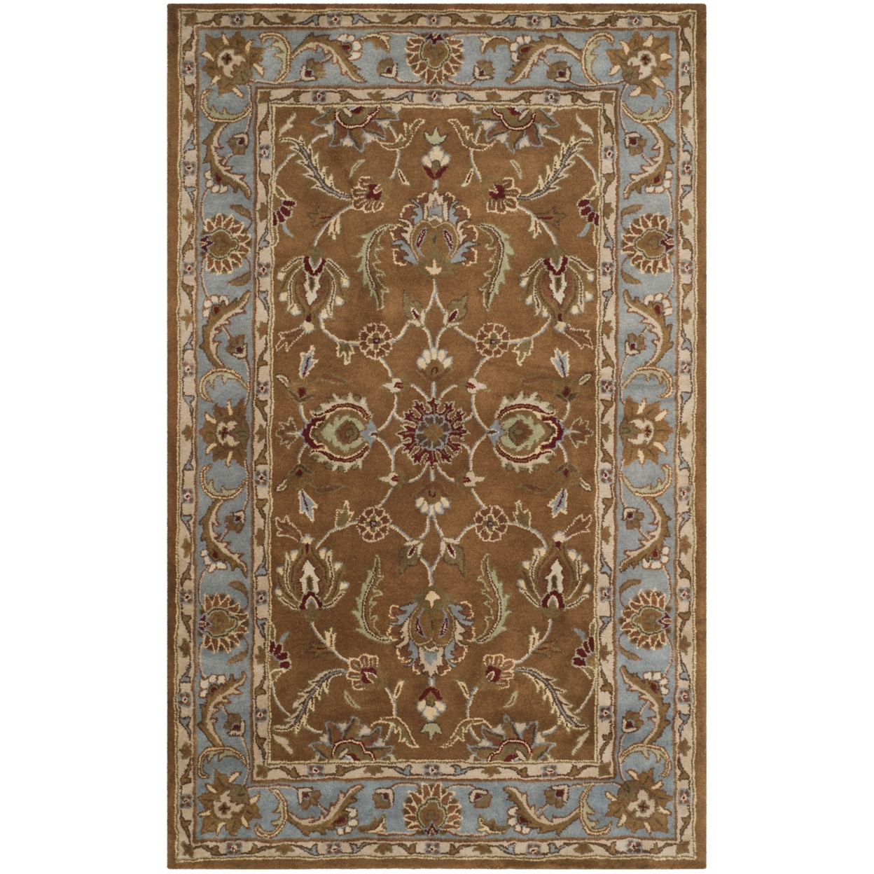 SAFAVIEH HG812A Heritage Brown / Blue - 4' 6 X 6' 6 Oval
