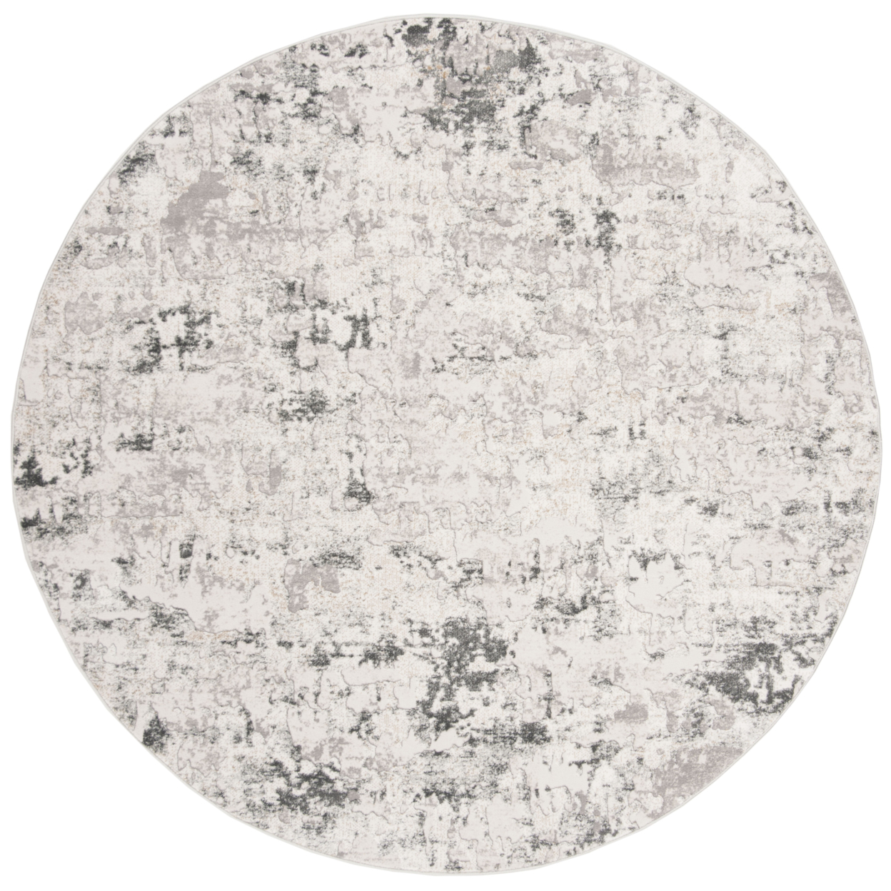 SAFAVIEH Vogue Collection VGE144A Beige / Charcoal Rug - 3' Round