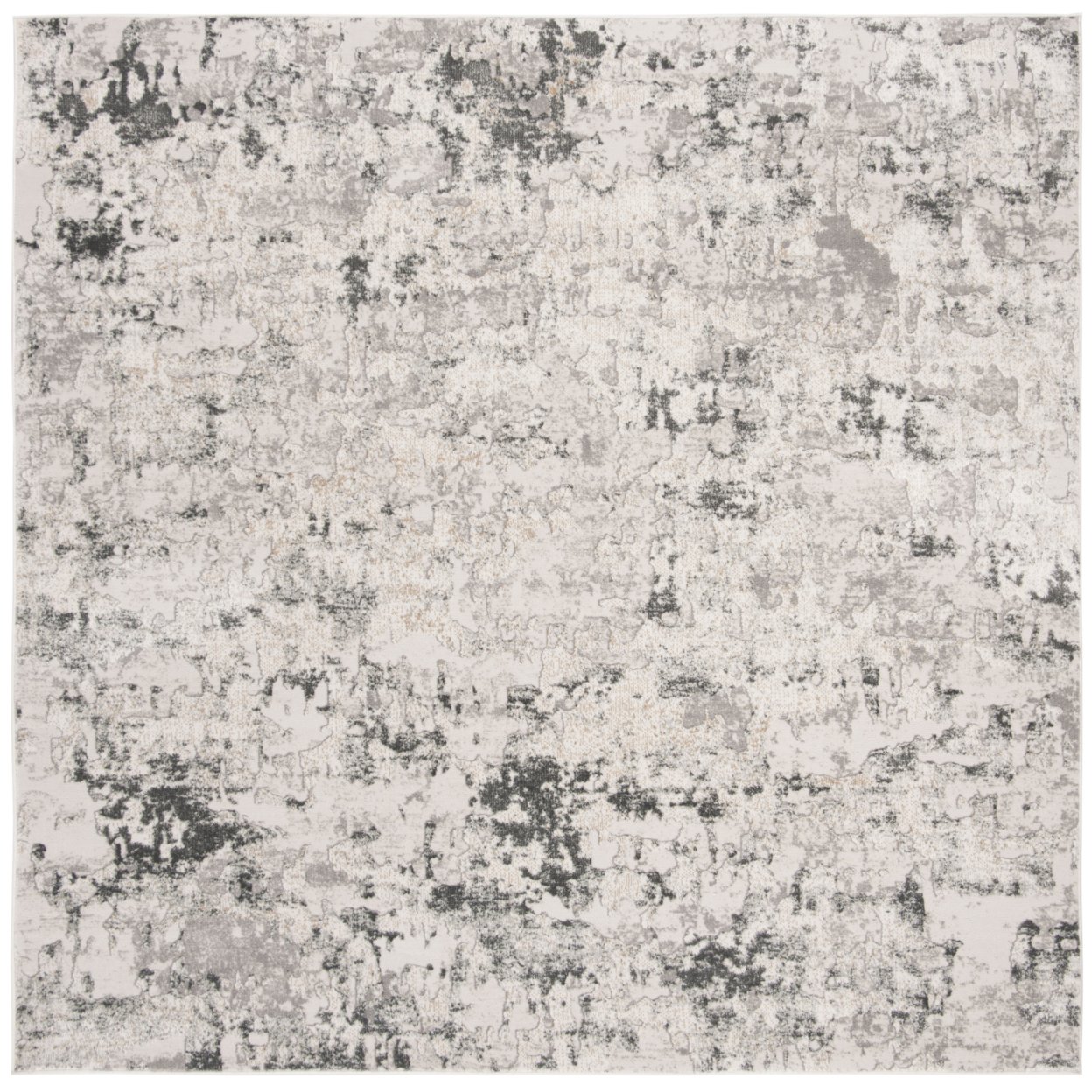 SAFAVIEH Vogue Collection VGE144A Beige / Charcoal Rug - 3' Square