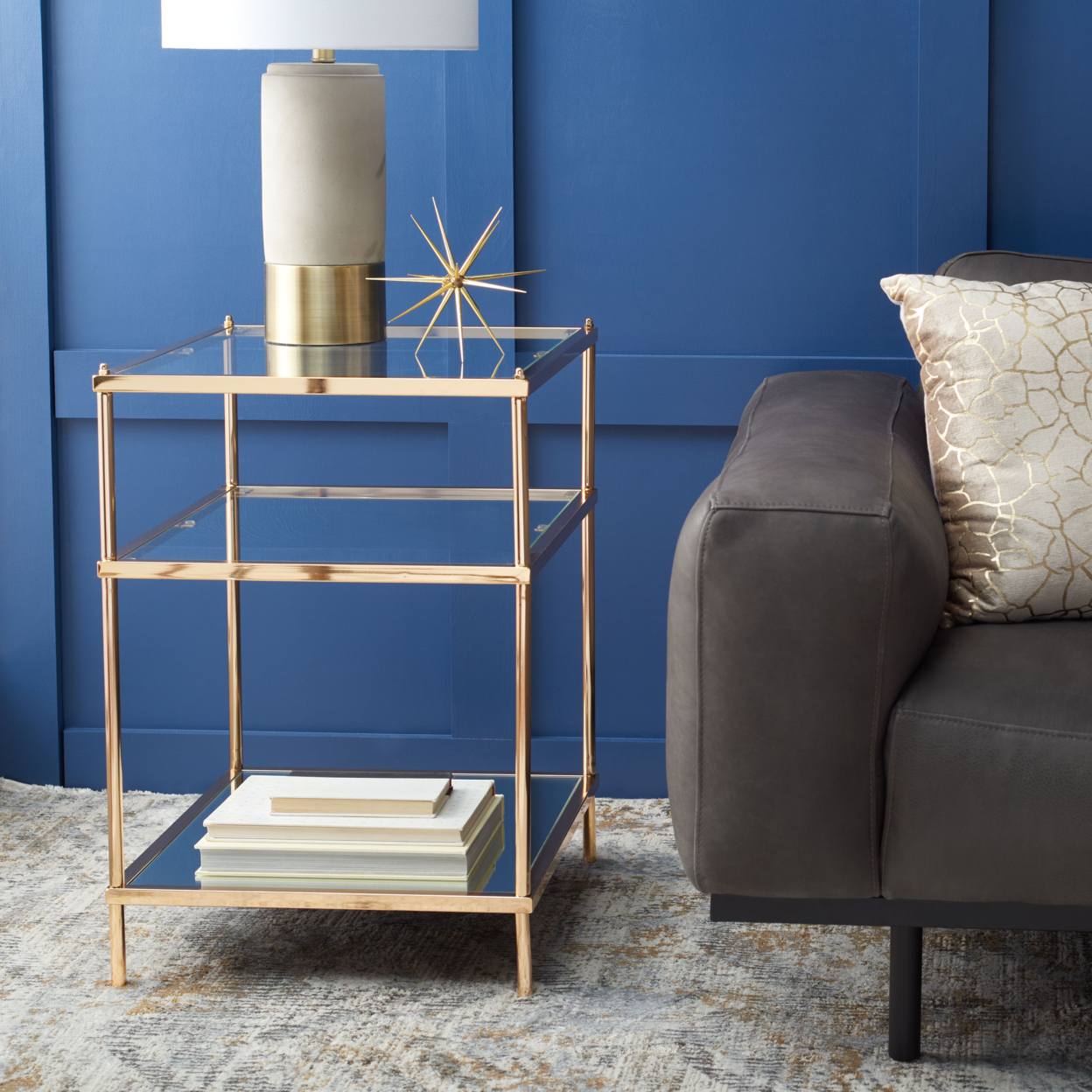 SAFAVIEH Noelia 3-Tier Accent Table Polished Gold