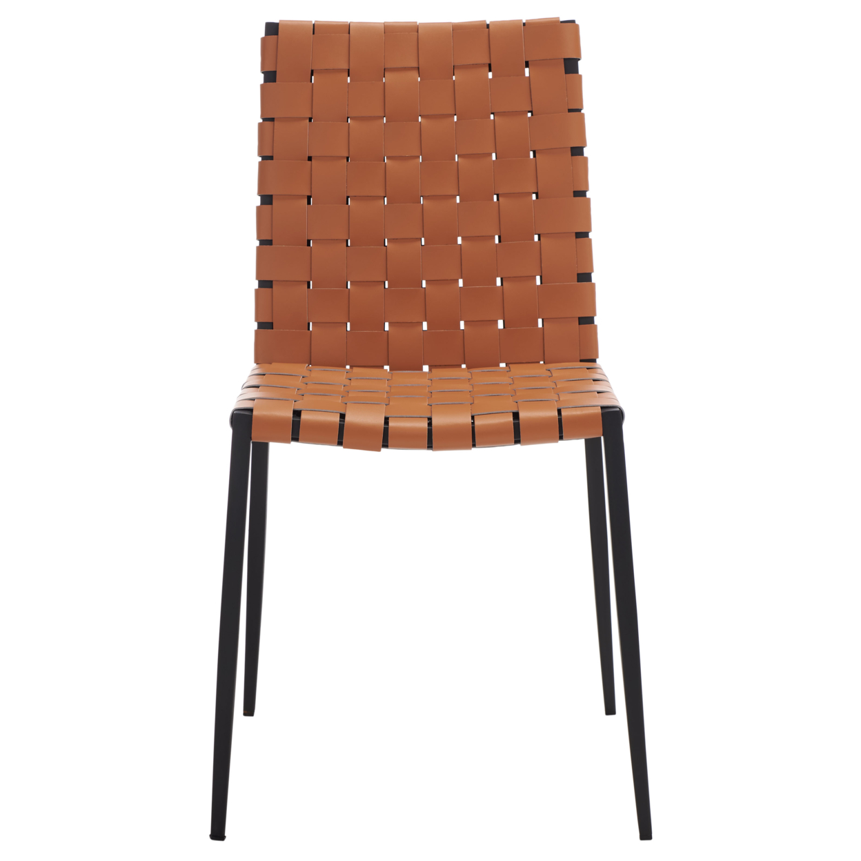 SAFAVIEH Rayne Woven Dining Chair Set Of 2 Cognac / Black