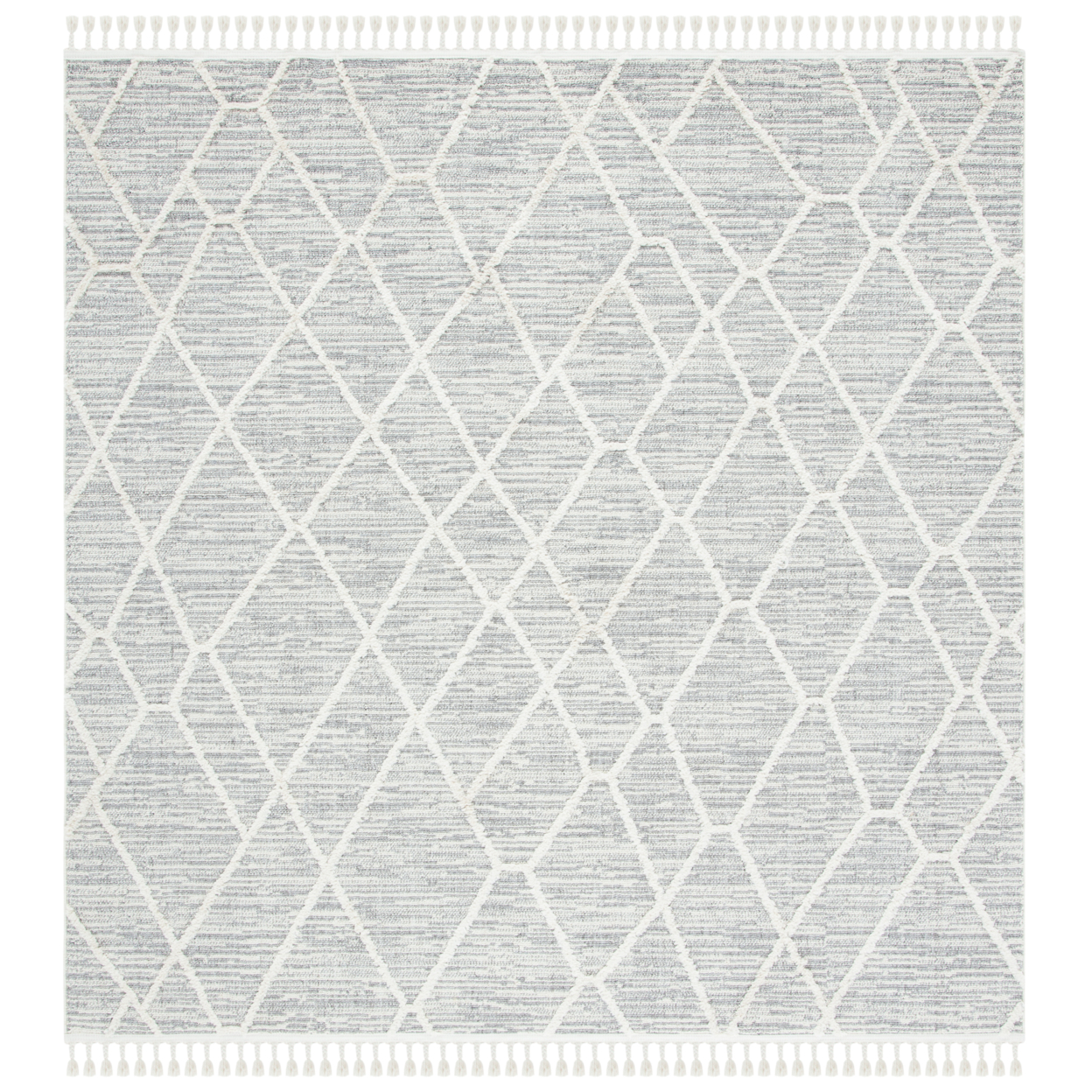 SAFAVIEH Marrakesh Collection MRK514A Ivory / Grey Rug - 6' 7 Square