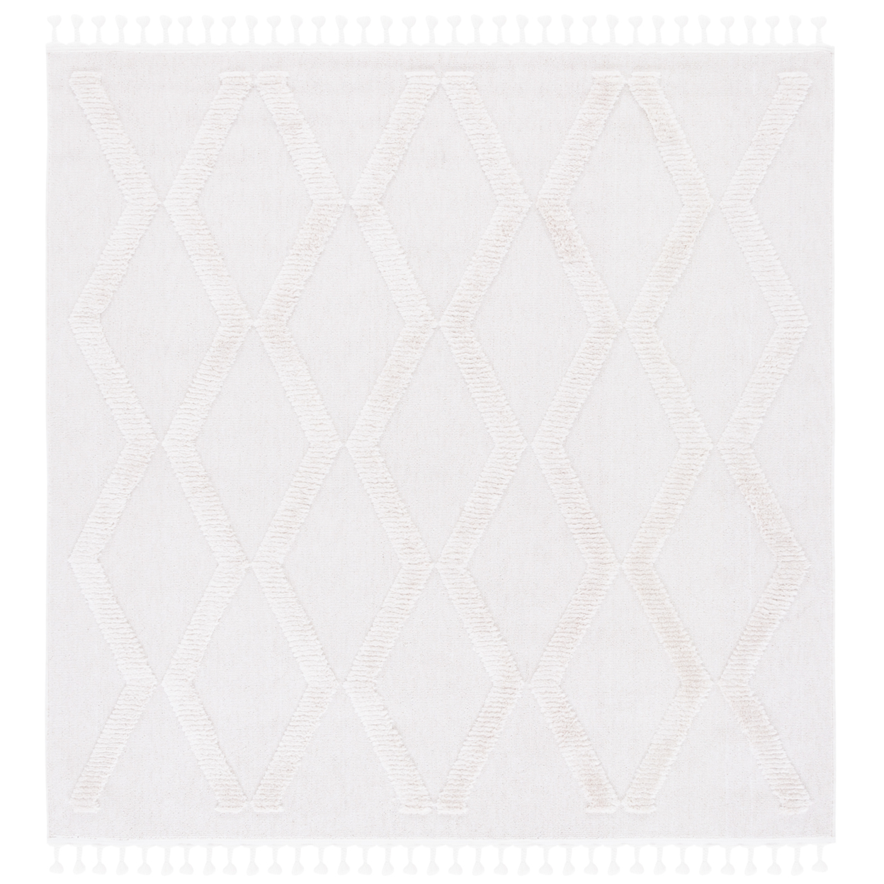 SAFAVIEH Marrakesh Collection MRK554A Ivory / Ivory Rug - 6' 7 Square