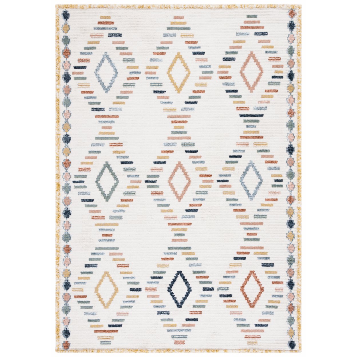 SAFAVIEH Marrakesh Collection MRK602A Ivory / Multi Rug - 6' 7 Square