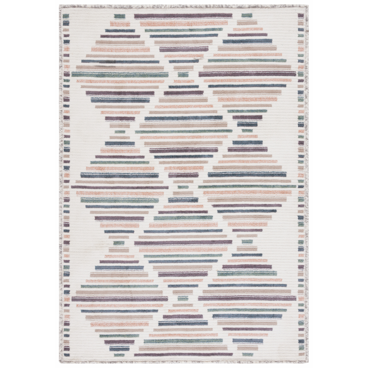 SAFAVIEH Marrakesh Collection MRK614A Ivory / Multi Rug - 6' 7 Square