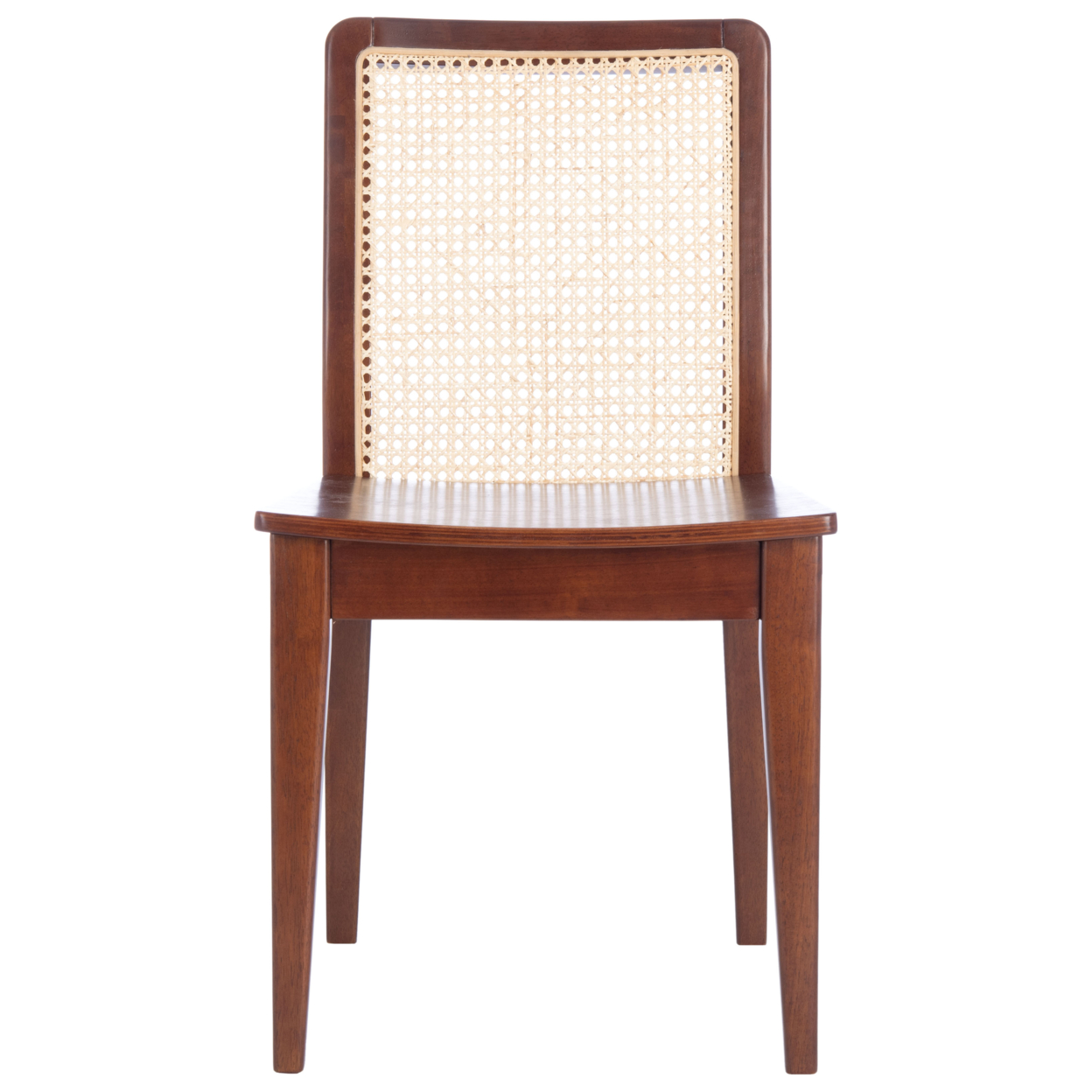 SAFAVIEH Benicio Rattan Dining Chair Set Of 2 Dark Brown / Natural