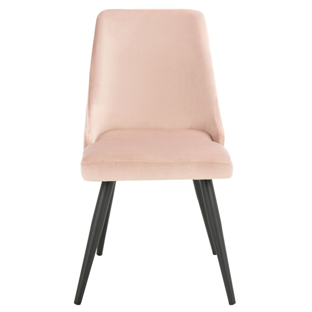 SAFAVIEH Zoi Upholstered Dining Chair Set Of 2 Dusty Blush / Black