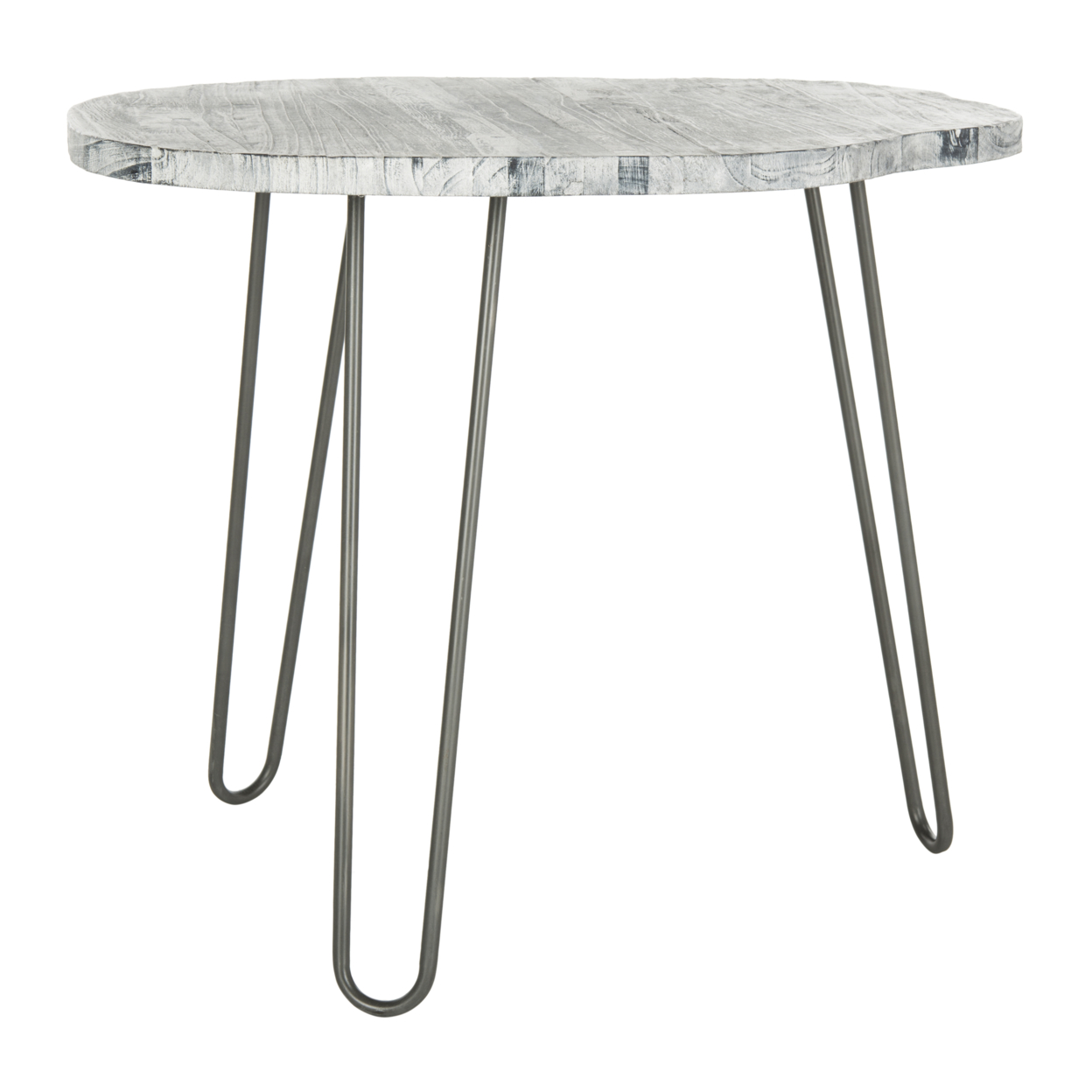 SAFAVIEH Mindy Wood Top Dining Table Grey / White Washed