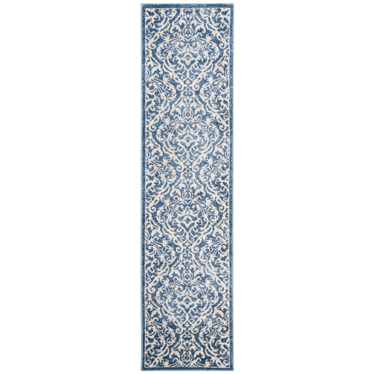SAFAVIEH Brentwood Collection BNT810N Navy / Creme Rug - 2' X 12'