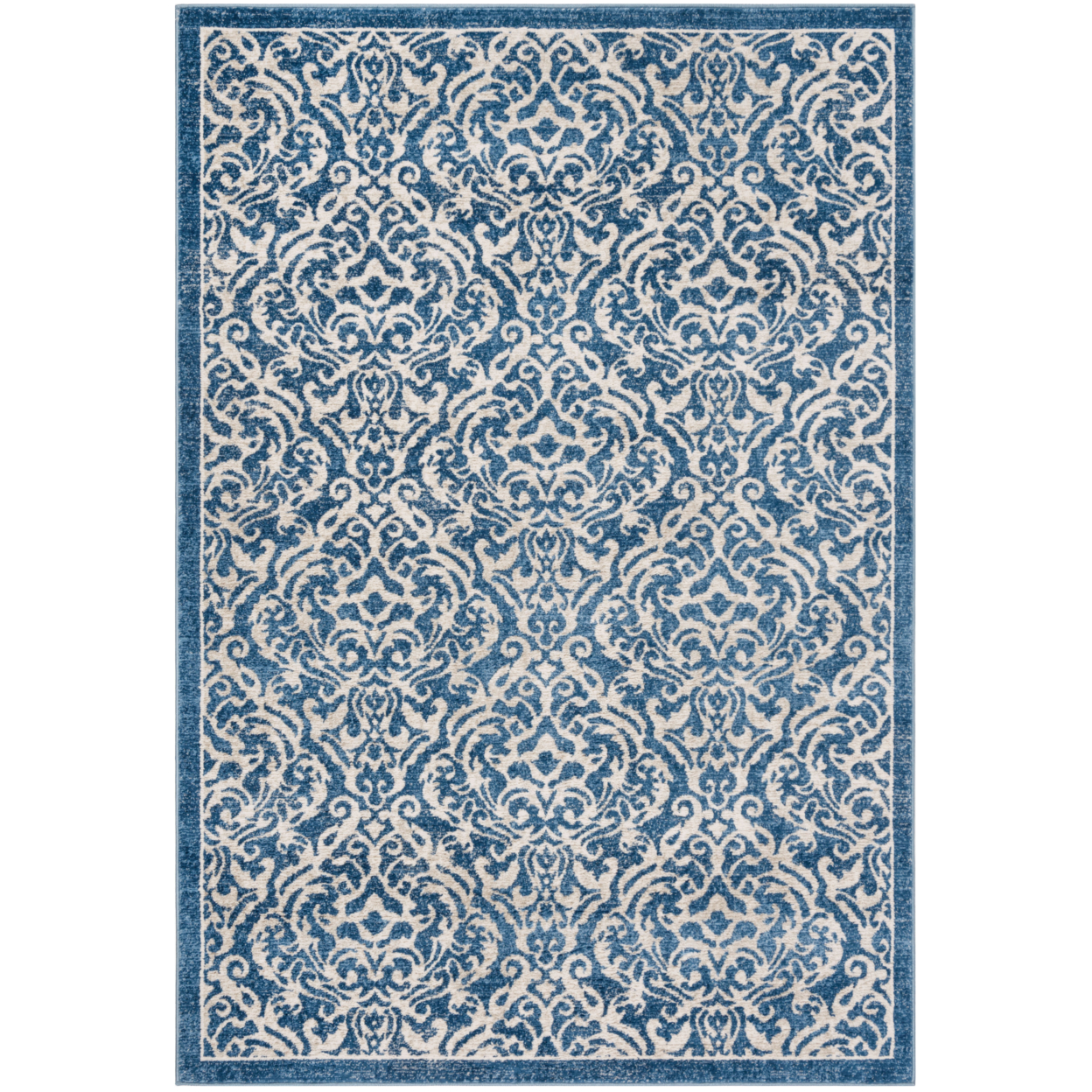 SAFAVIEH Brentwood Collection BNT810N Navy / Creme Rug - 4' X 6'