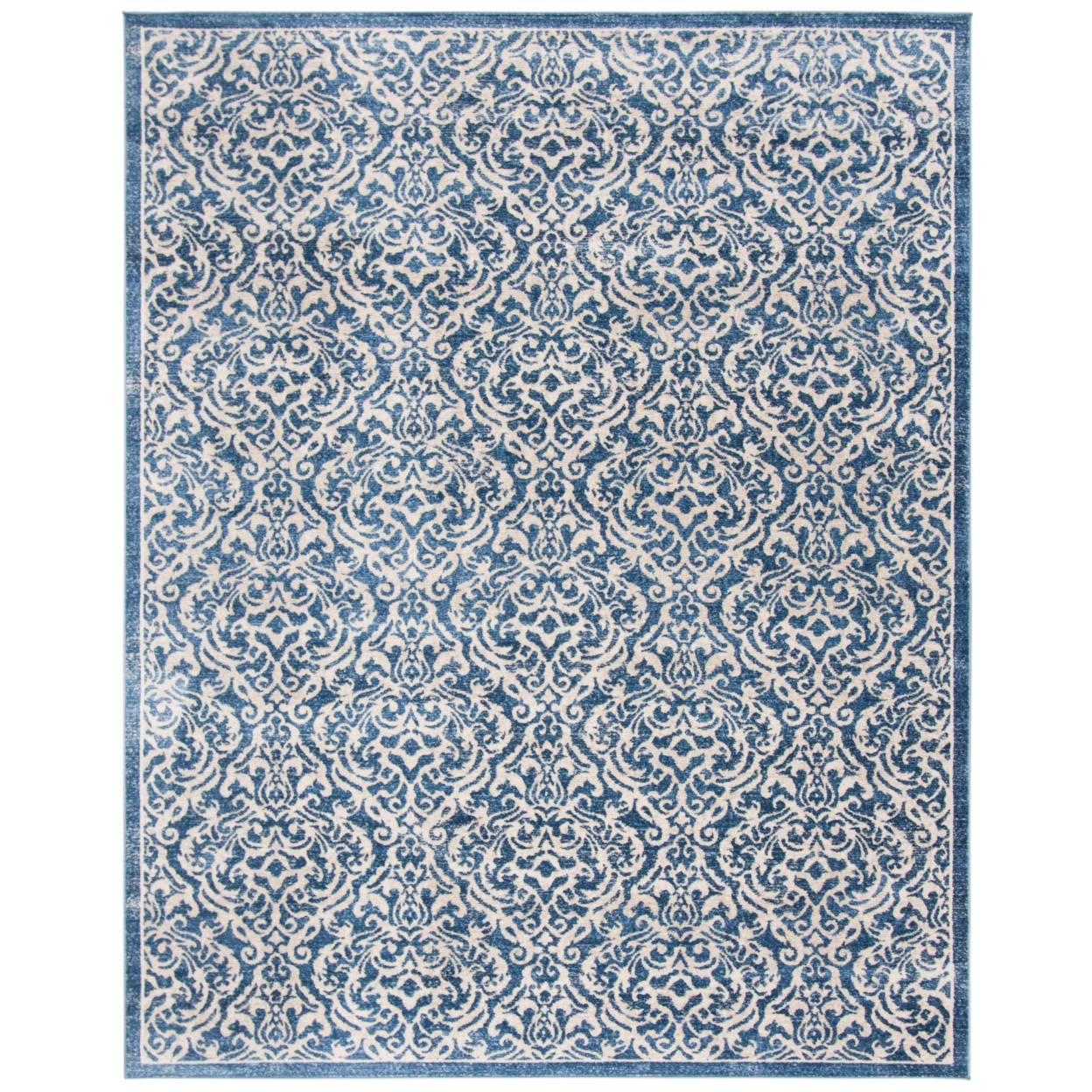 SAFAVIEH Brentwood Collection BNT810N Navy / Creme Rug - 6' X 9'