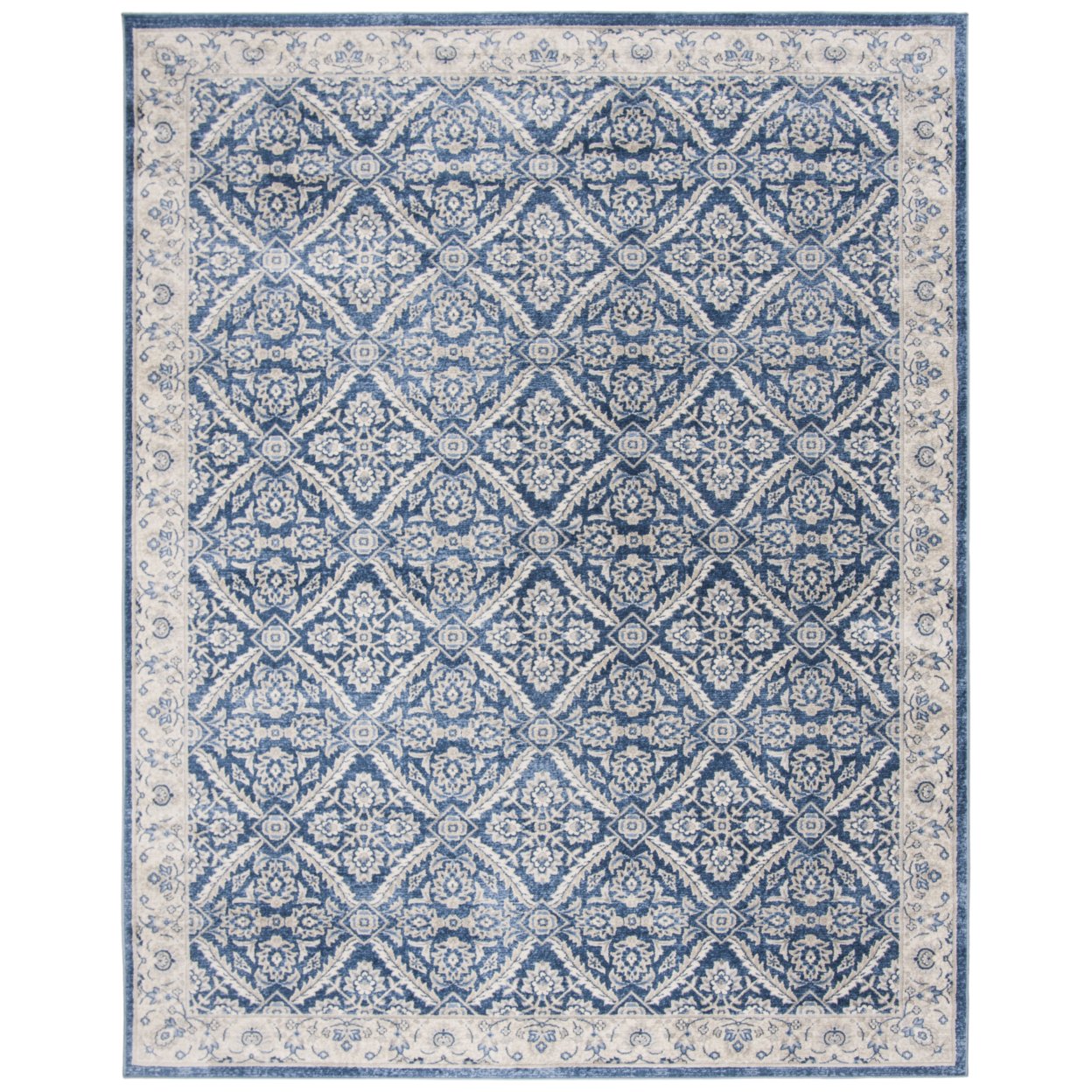 SAFAVIEH Brentwood Collection BNT863N Navy / Creme Rug - 9' X 12'