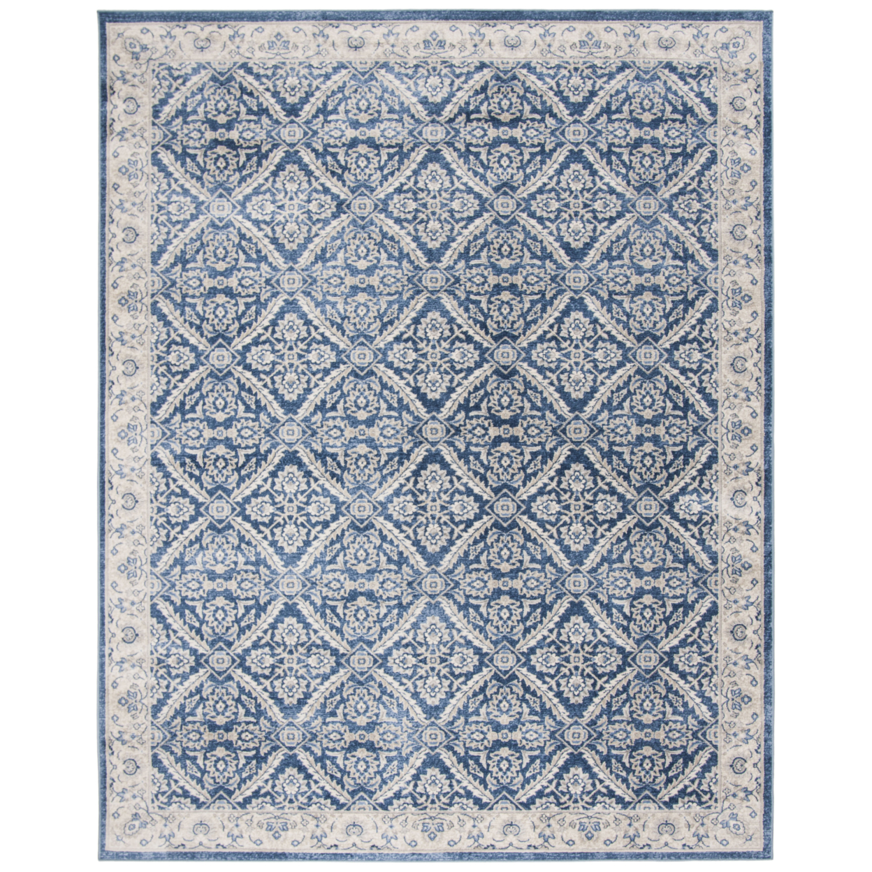 SAFAVIEH Brentwood Collection BNT863N Navy / Creme Rug - 8' X 10'