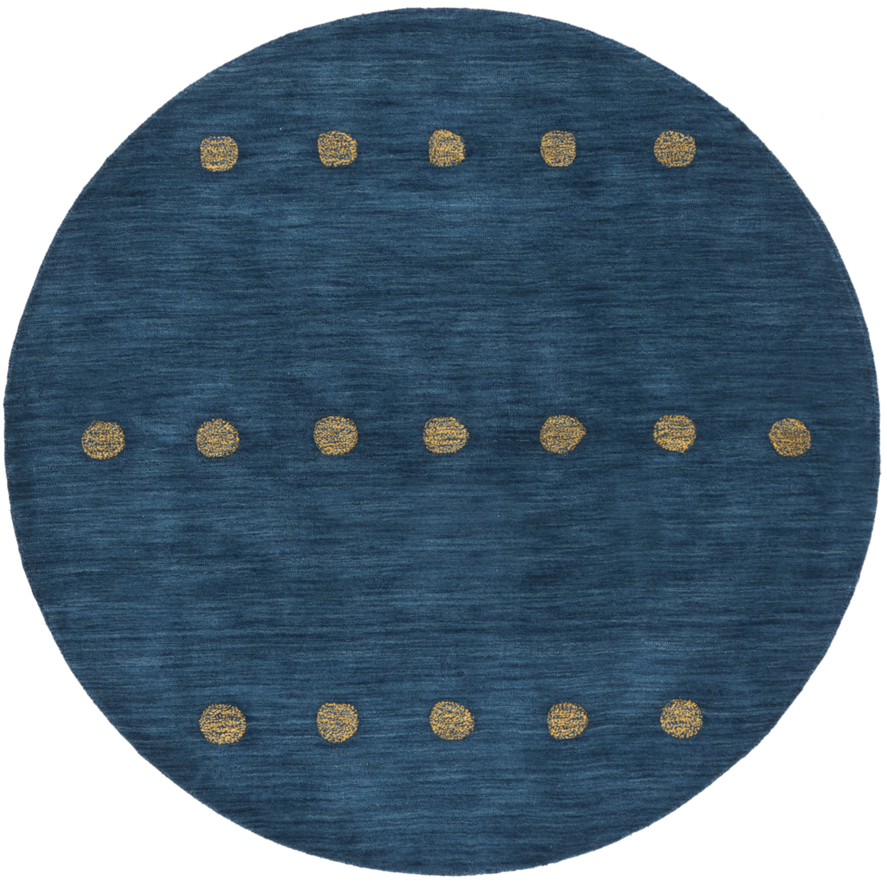 SAFAVIEH Himalaya Collection HIM590M Handmade Blue Rug - 6' Round