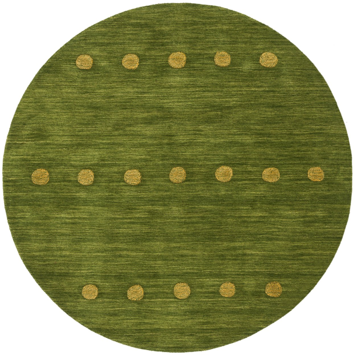 SAFAVIEH Himalaya Collection HIM590Y Handmade Green Rug - 6' Round