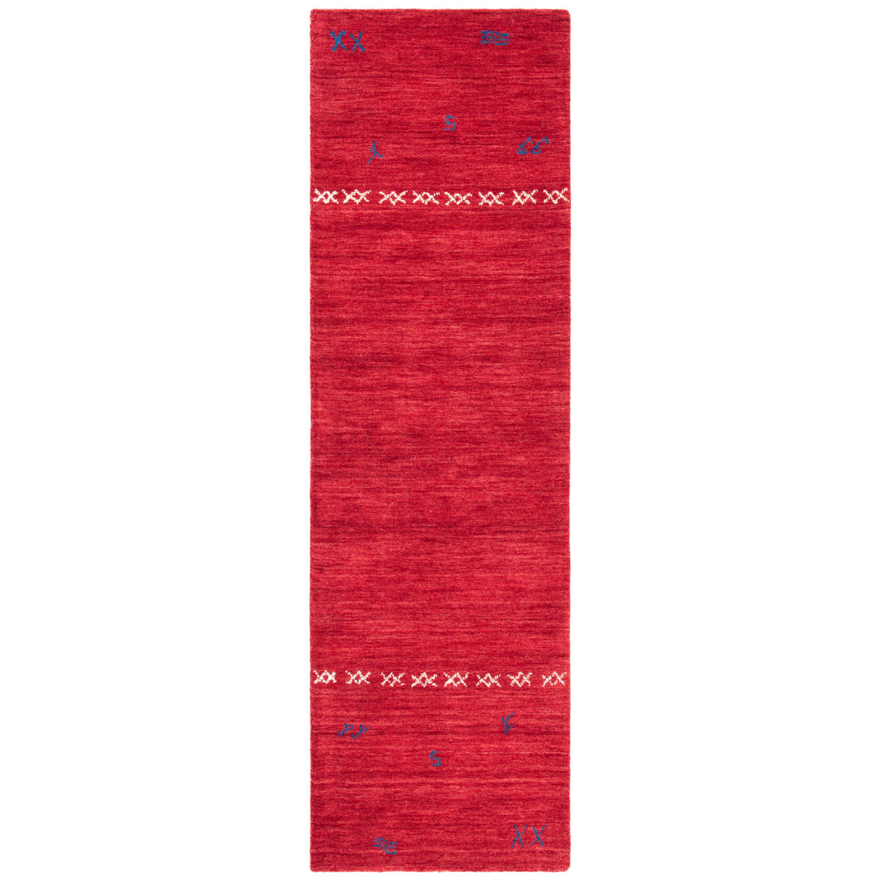 SAFAVIEH Himalaya Collection HIM596Q Handmade Red Rug - 8' X 8' Square