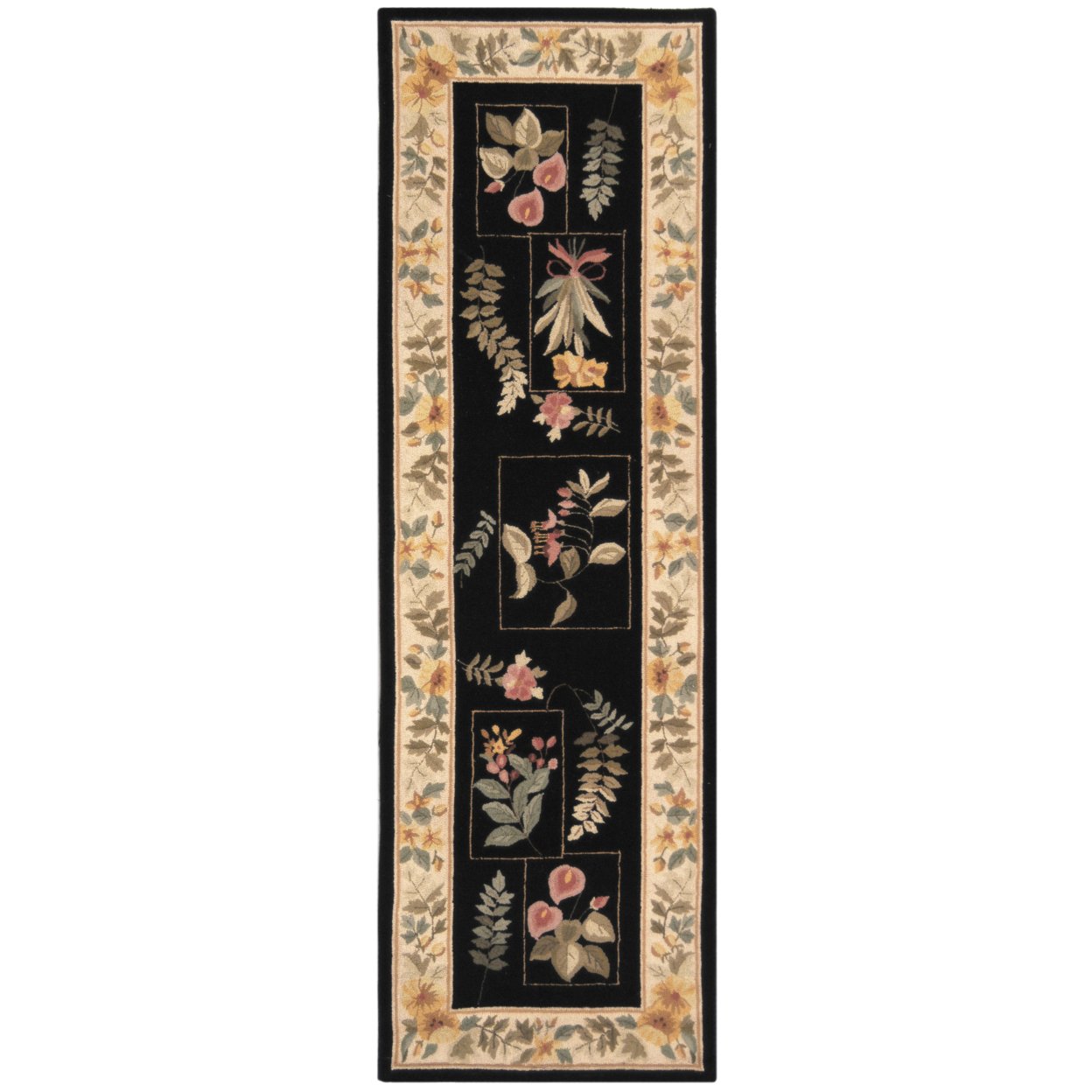 SAFAVIEH Chelsea Collection HK07B Hand-hooked Black Rug - 5' 3 X 8' 3