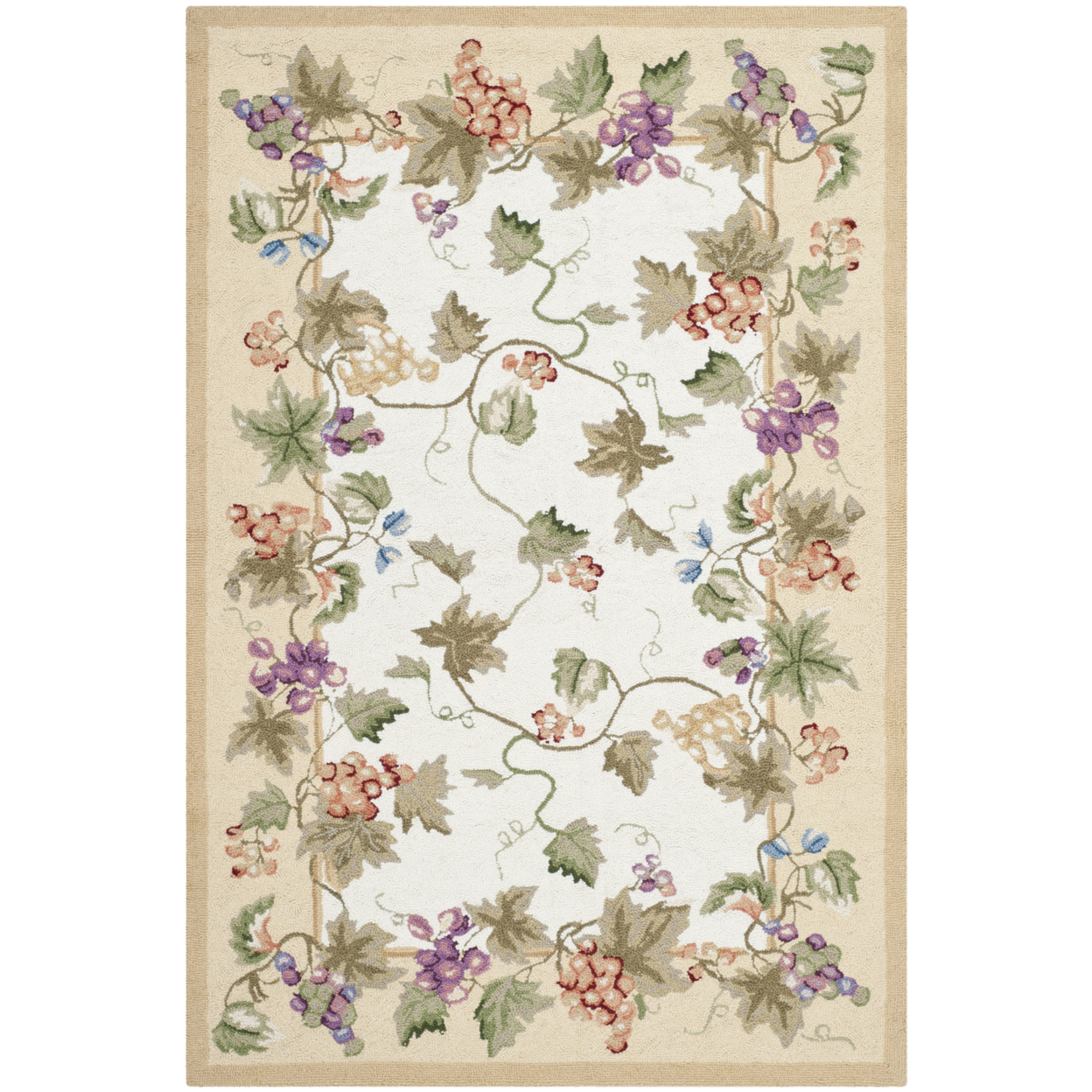 SAFAVIEH Chelsea Collection HK116A Hand-hooked Ivory Rug - 3' 9 X 5' 9