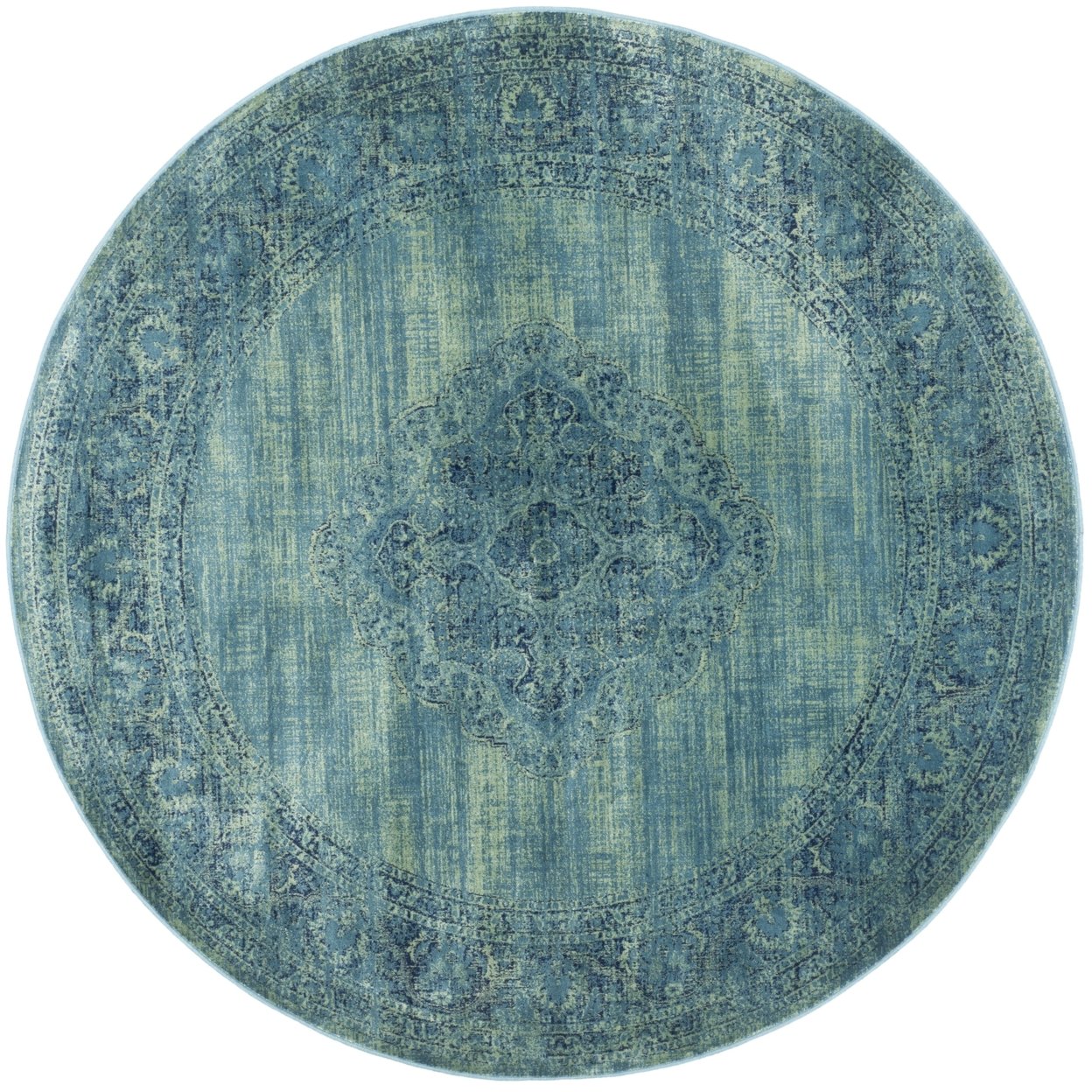 SAFAVIEH Vintage VTG112-2220 Turquoise / Multi Rug - 8' Round