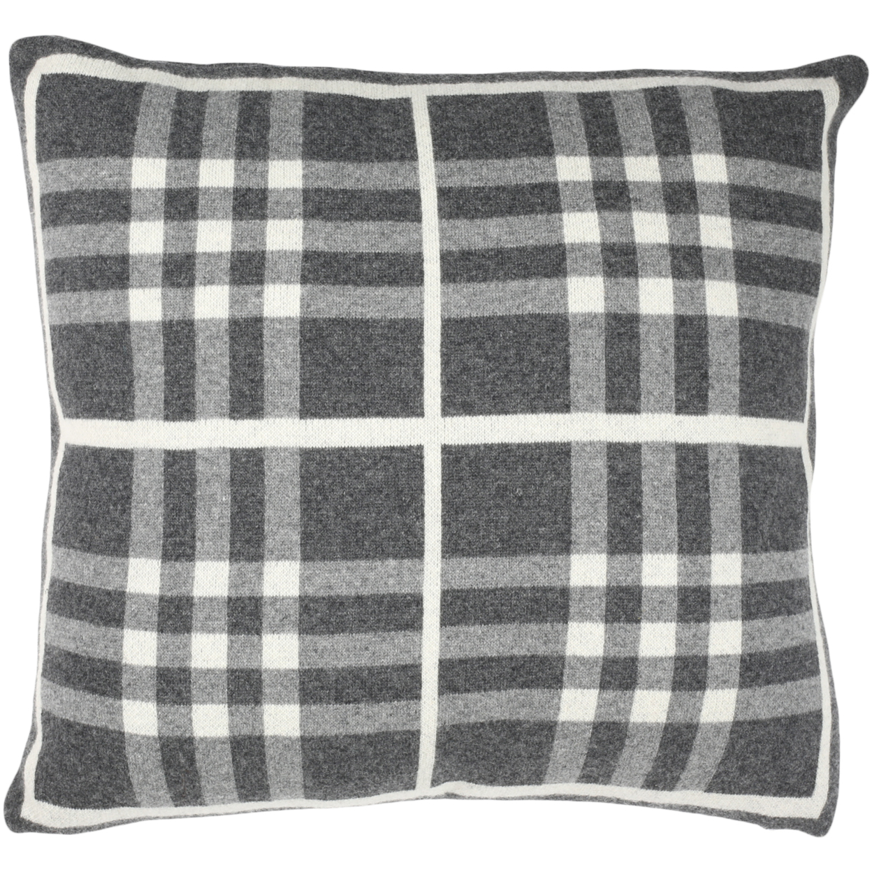 SAFAVIEH Unity Gingham Knit Pillow Grey