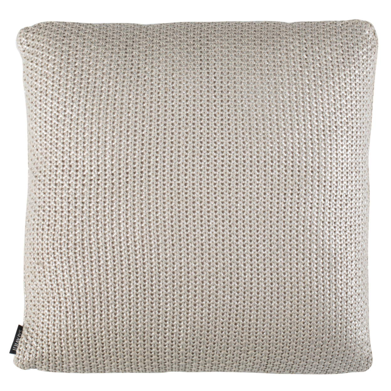 SAFAVIEH Tickled Grey Knit Pillow Grey / Silver