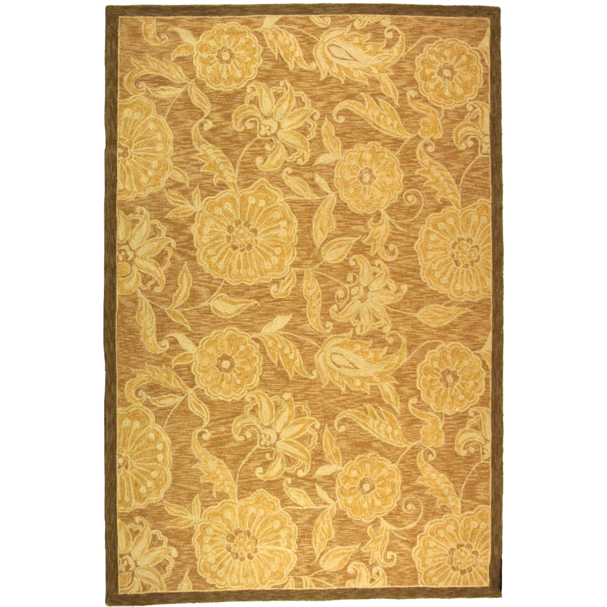 SAFAVIEH Chelsea HK156A Hand-hooked Light Brown Rug - 4' 6 X 6' 6 Oval