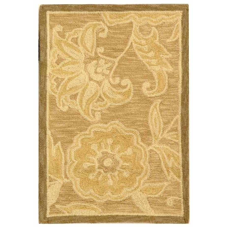 SAFAVIEH Chelsea HK156A Hand-hooked Light Brown Rug - 3' Round