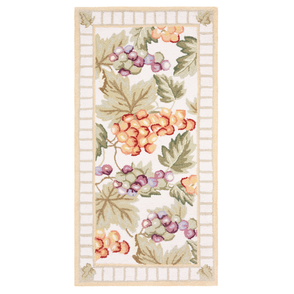 SAFAVIEH Chelsea Collection HK162A Hand-hooked Ivory Rug - 1' 8 X 2' 6