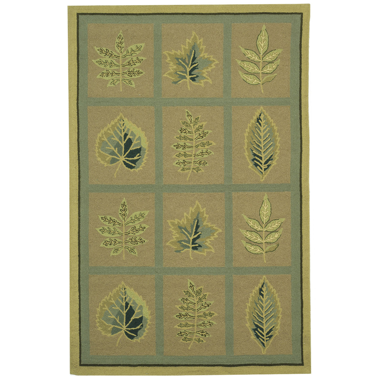 SAFAVIEH Chelsea Collection HK205C Hand-hooked Tan Rug - 3' 9 X 5' 9