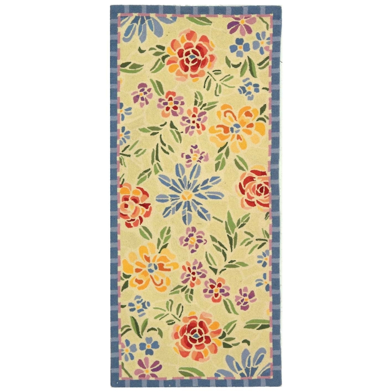 SAFAVIEH Chelsea Collection HK214A Hand-hooked Ivory Rug - 2' 6 X 6'