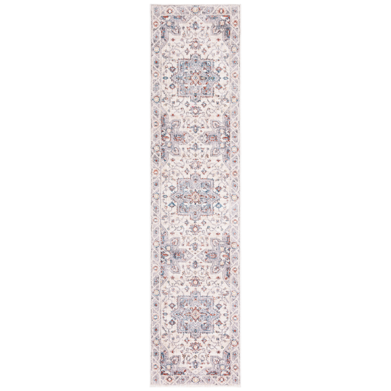 SAFAVIEH Olympia Collection OPA202F Grey / Ivory Rug - 2-3 X 9