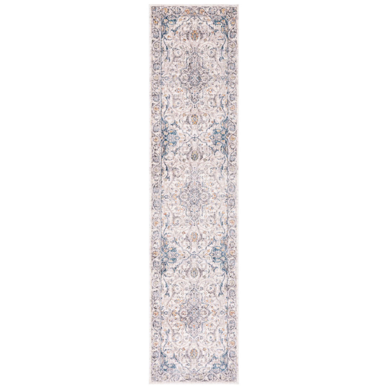 SAFAVIEH Olympia Collection OPA206F Grey / Ivory Rug - 2-3 X 9
