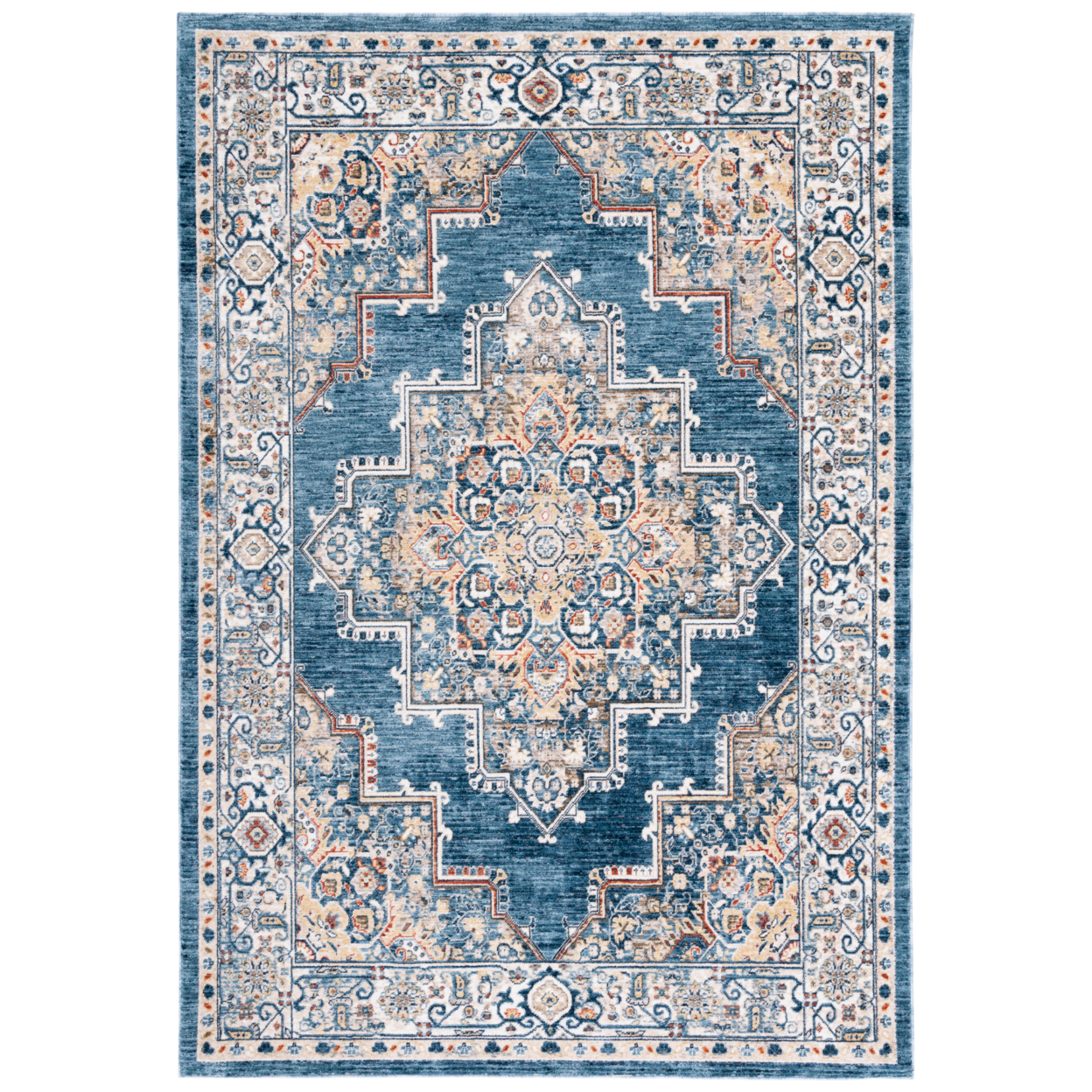 SAFAVIEH Olympia Collection OPA208M Blue / Beige Rug - 7-9 X 10-5