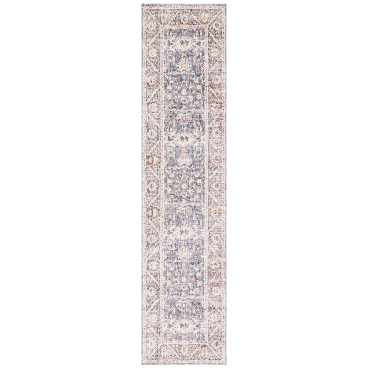 SAFAVIEH Olympia Collection OPA210F Grey / Ivory Rug - 2-3 X 9