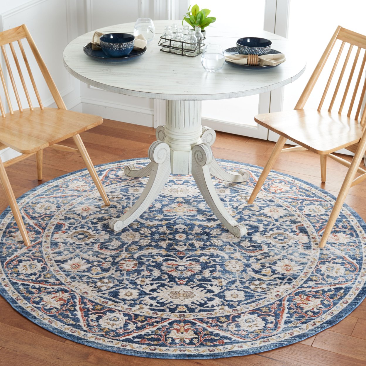 SAFAVIEH Olympia Collection OPA210N Navy / Ivory Rug - 4 X 6