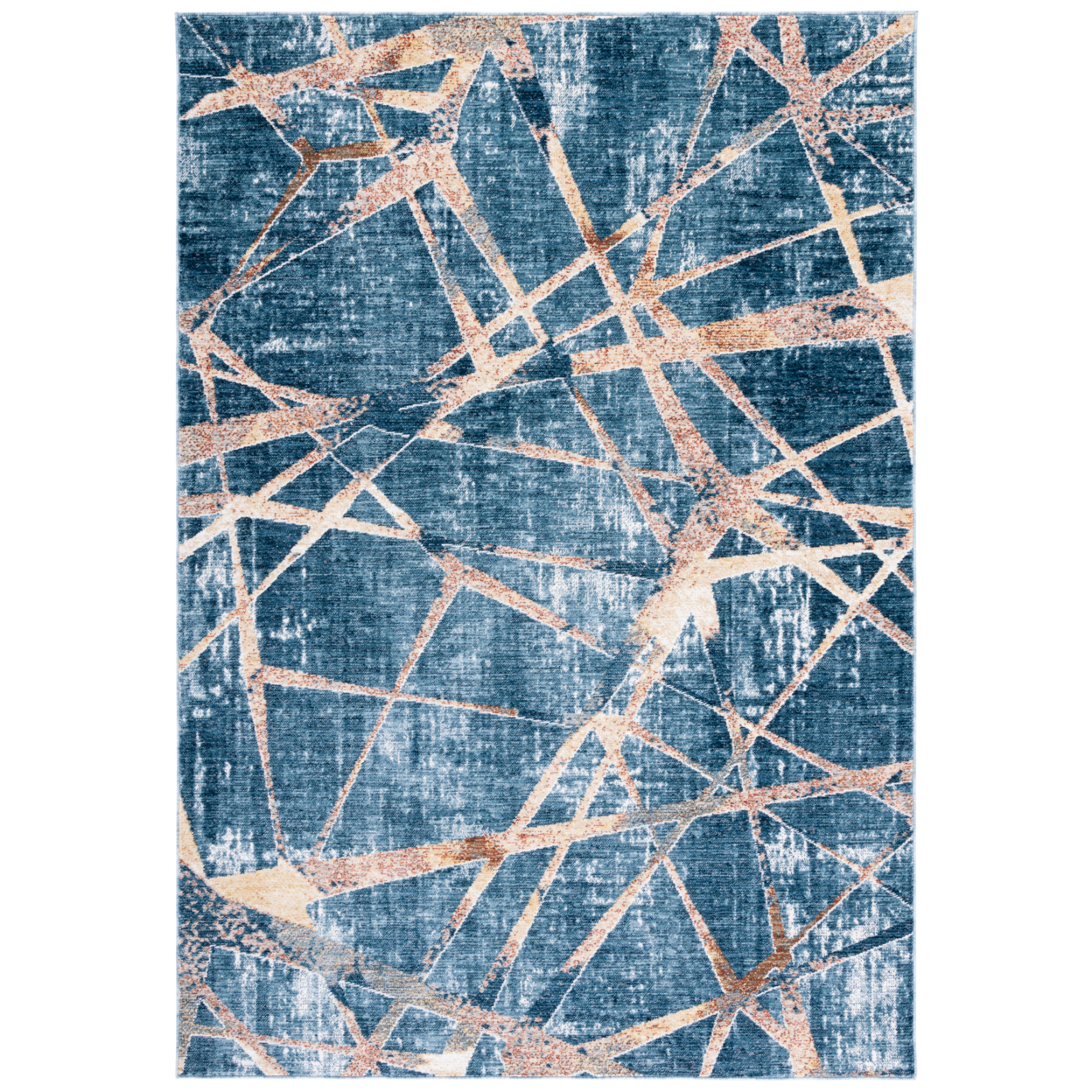 SAFAVIEH Olympia Collection OPA222N Blue / Navy Rug - 2-3 X 9