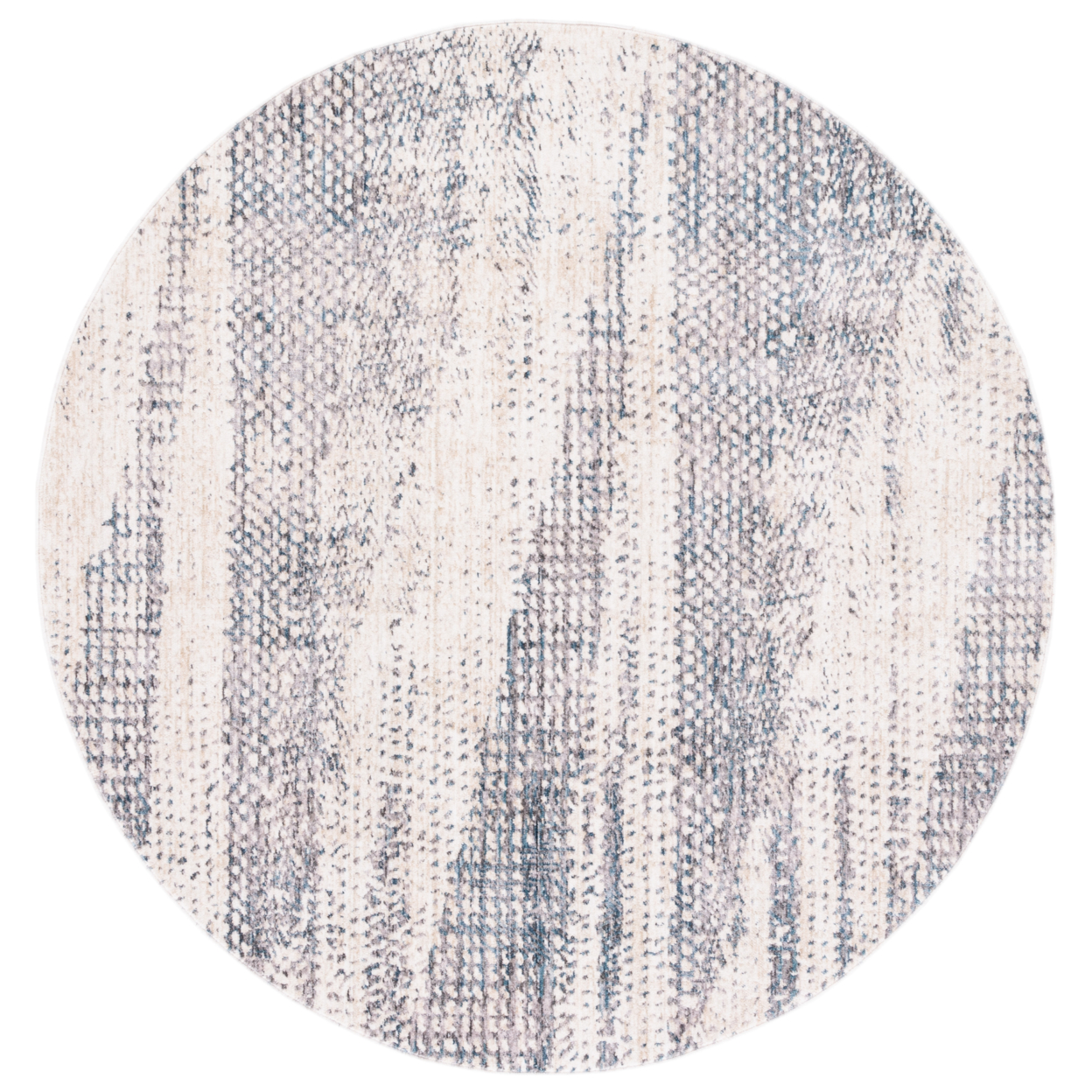 SAFAVIEH Olympia Collection OPA220F Grey / Ivory Rug - 6 X 6 Round