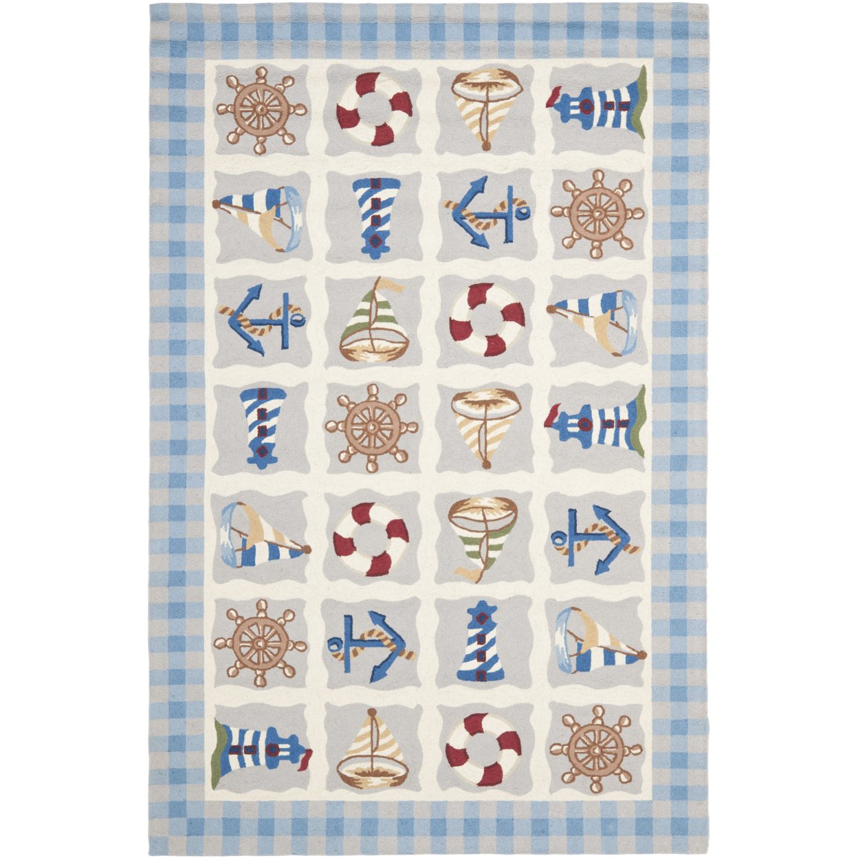 SAFAVIEH Chelsea Collection HK239A Hand-hooked Ivory Rug - 5' 3 X 8' 3