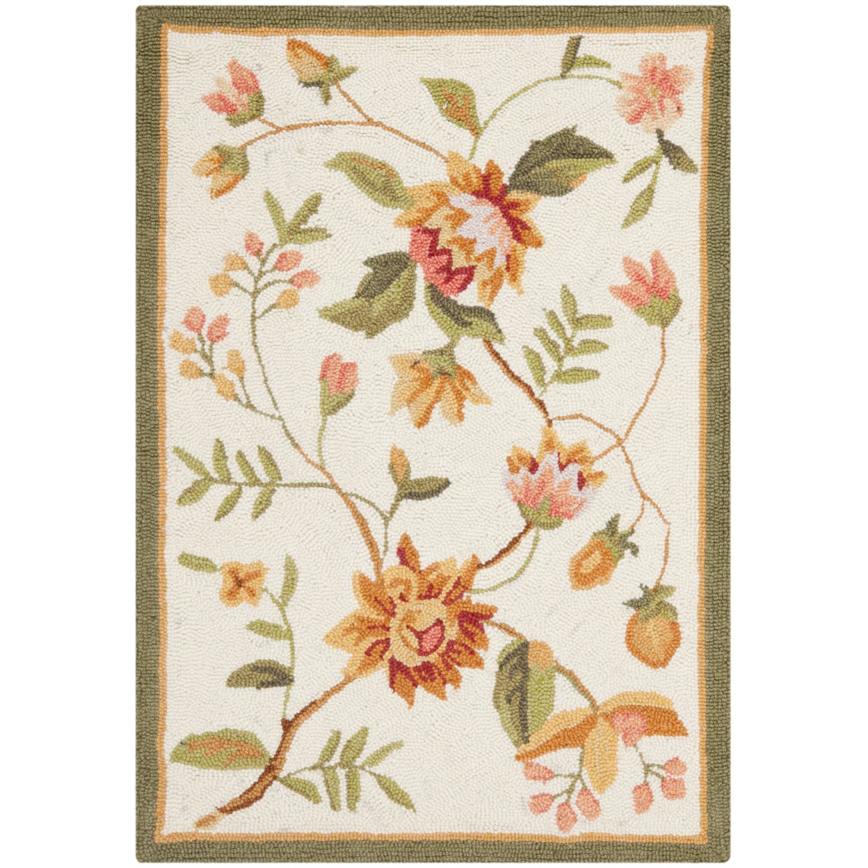 SAFAVIEH Chelsea Collection HK263A Hand-hooked Ivory Rug - 2' 9 X 4' 9