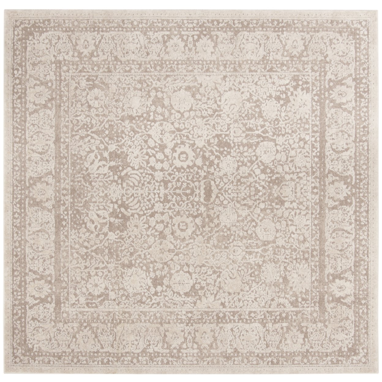SAFAVIEH Reflection Collection RFT663A Beige / Cream Rug - 3' Square