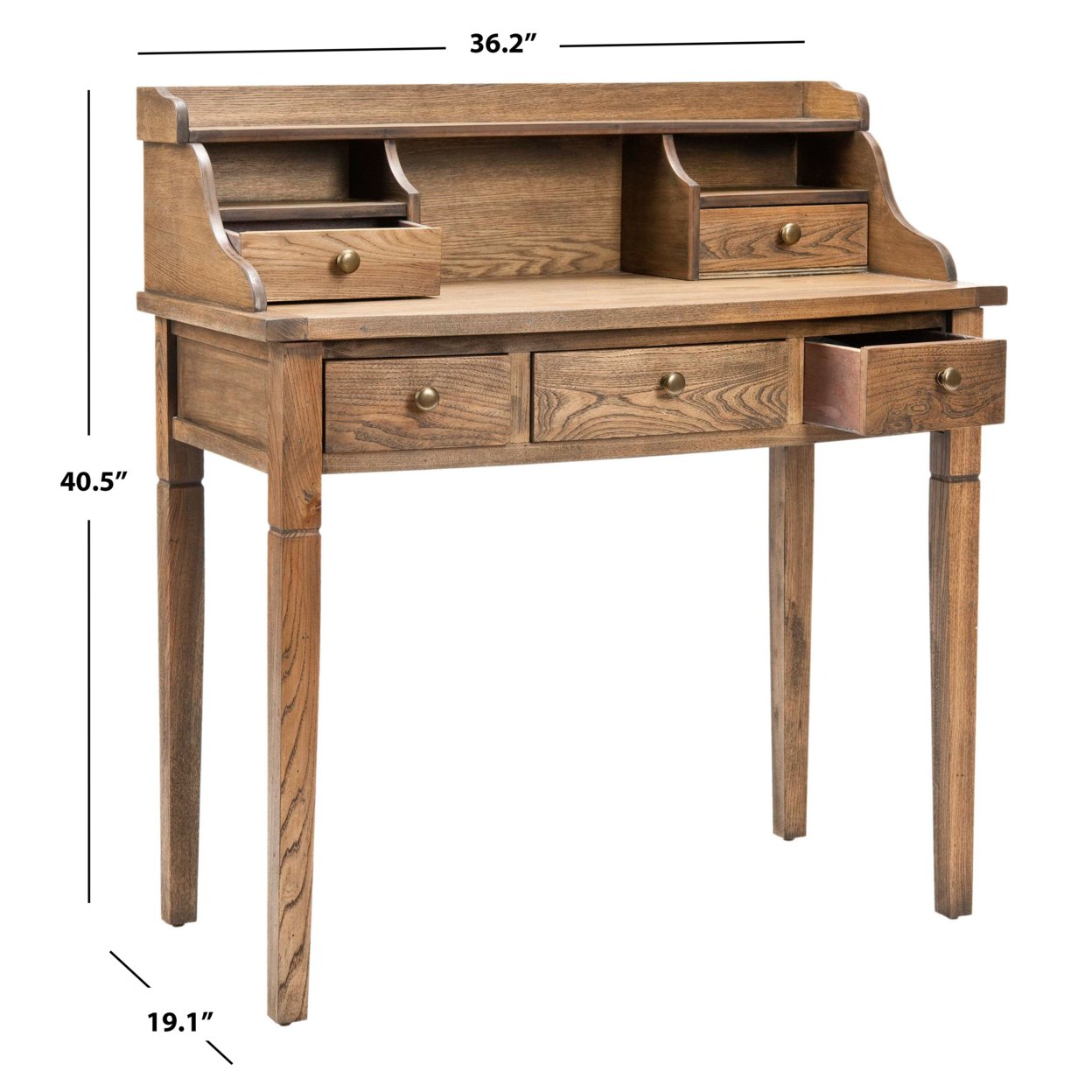 SAFAVIEH Landon 5-Drawer Writing Desk Oak