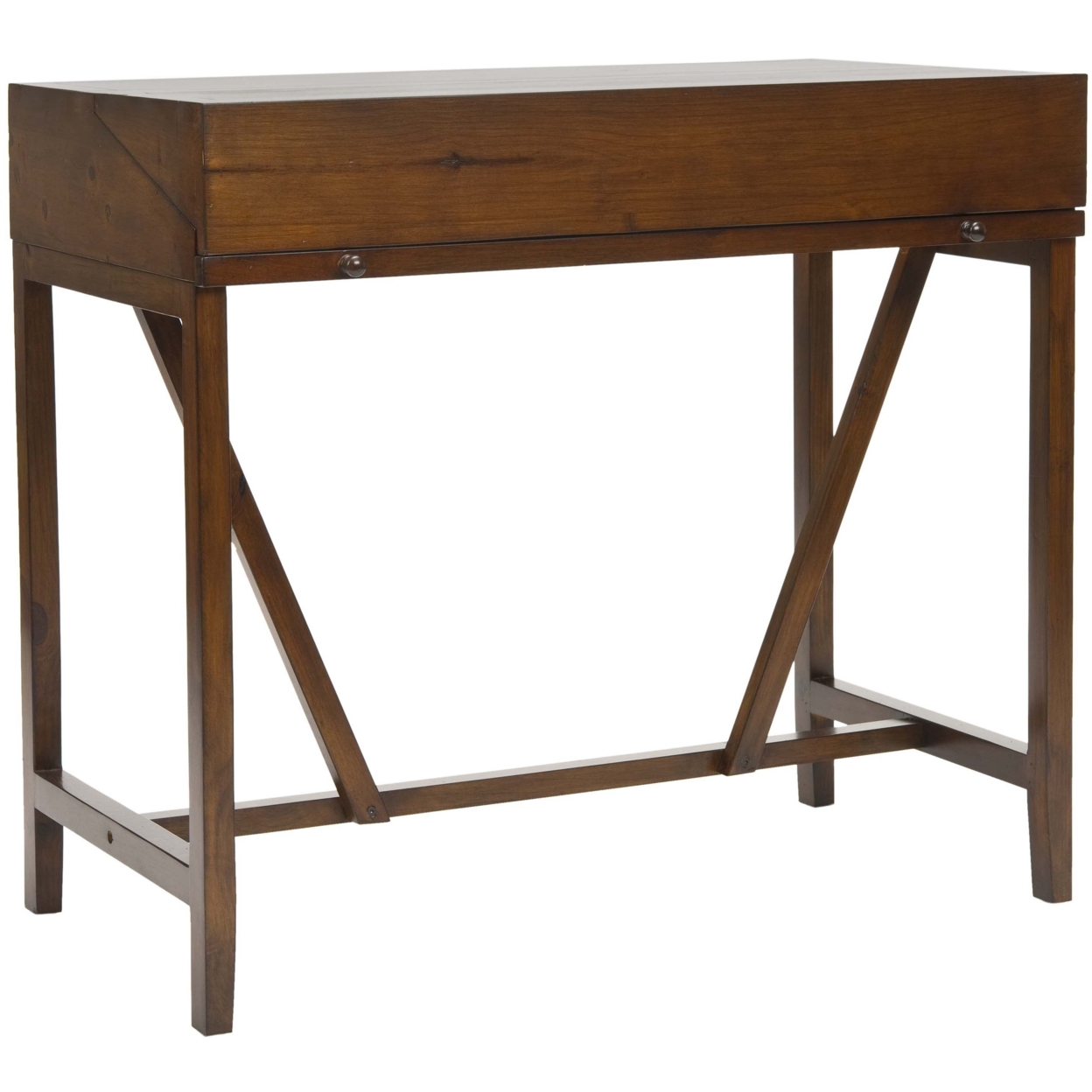 SAFAVIEH Wyatt Writing Desk With Pull-Out Table Teak