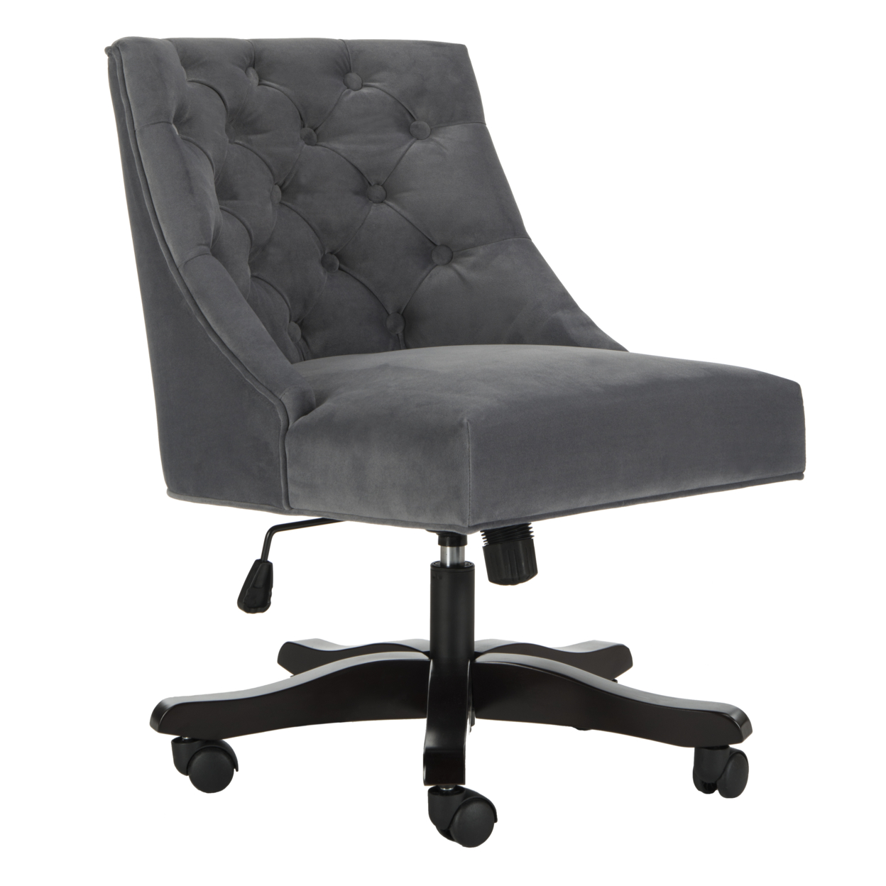 SAFAVIEH Soho Tufted Velvet Swivel Desk Chair Grey