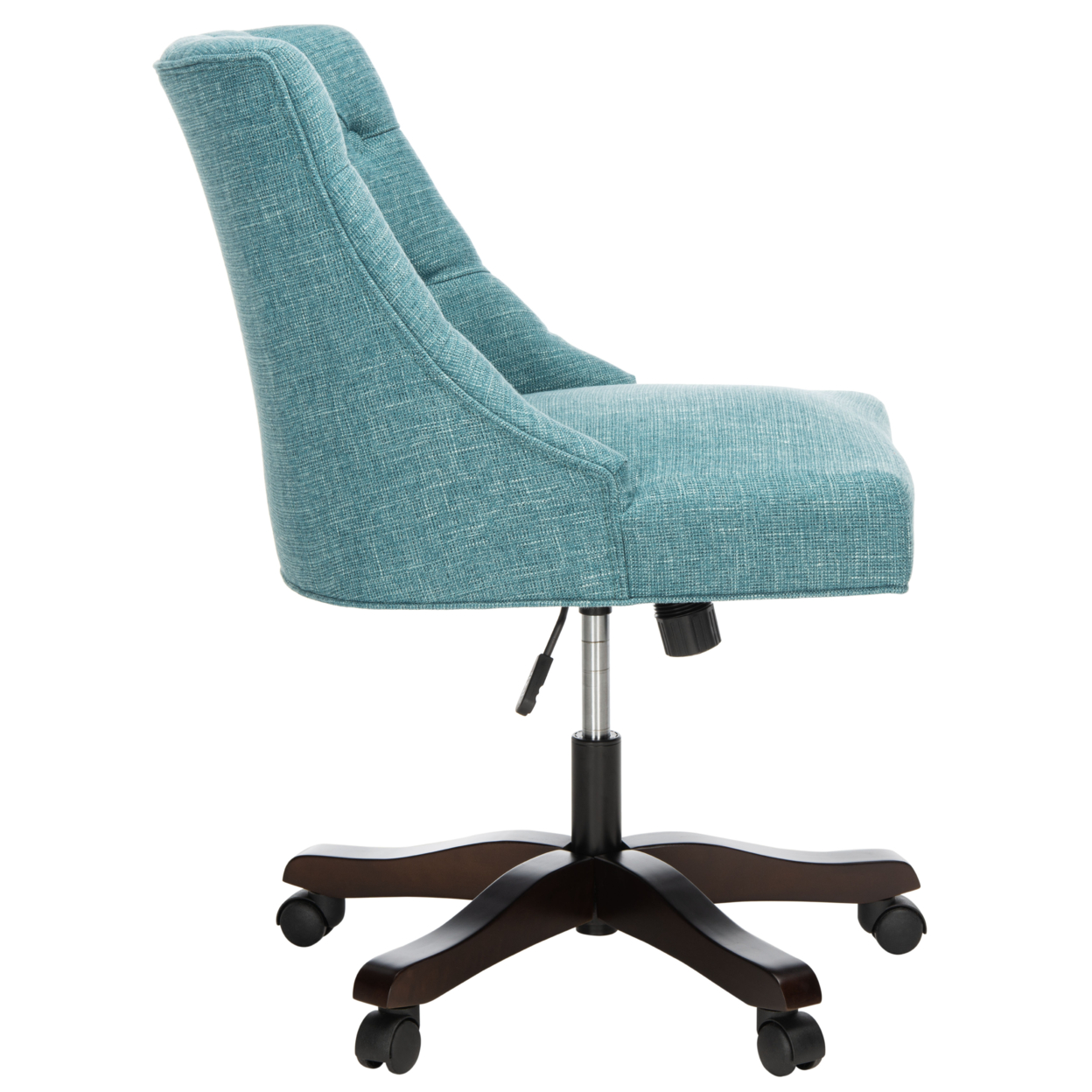 SAFAVIEH Soho Tufted Linen Swivel Desk Chair Light Blue