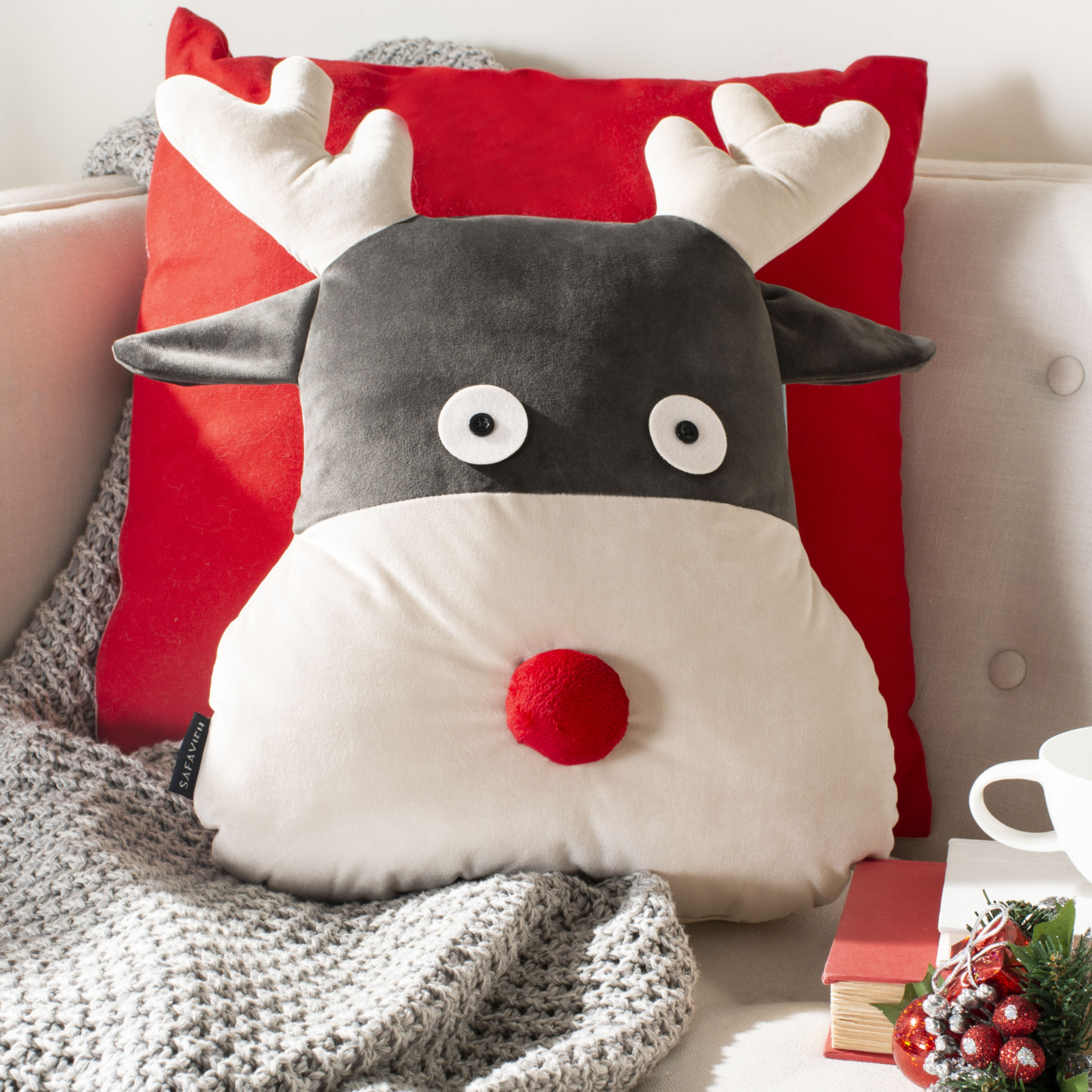 SAFAVIEH Reno Reindeer Pillow Assorted