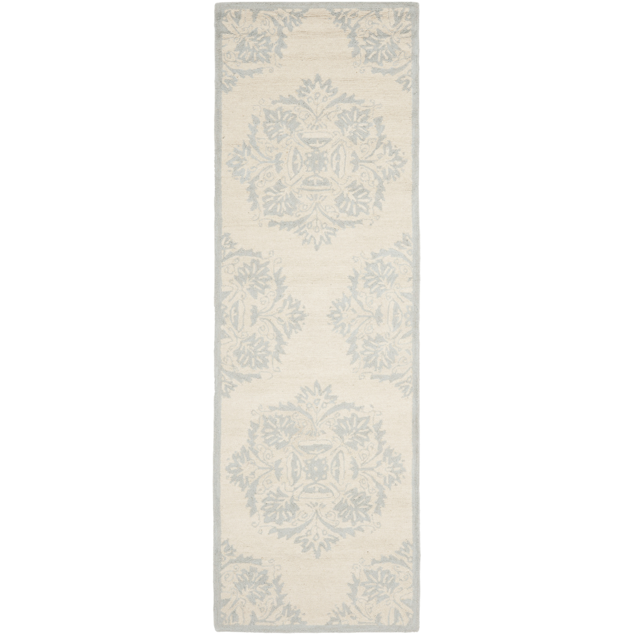 SAFAVIEH Chelsea HK359A Hand-hooked Ivory / Blue Rug - 2' 6 X 12'