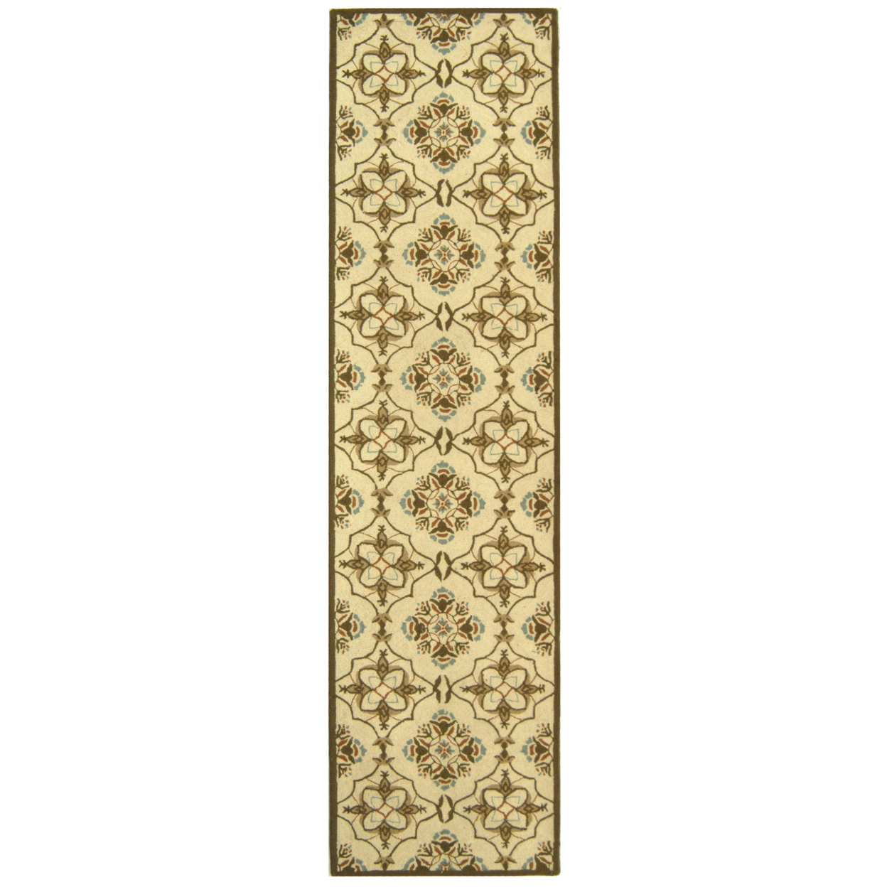 SAFAVIEH Chelsea HK376A Hand-hooked Ivory / Green Rug - 2' 6 X 6'