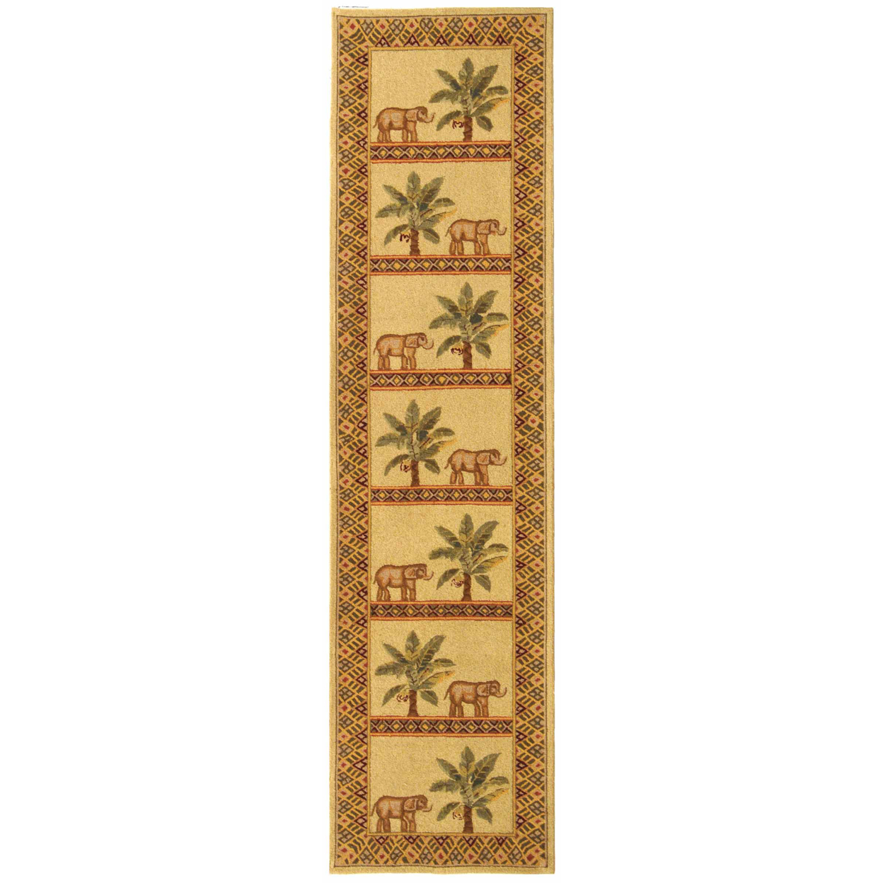 SAFAVIEH Chelsea Collection HK44A Hand-hooked Ivory Rug - 2' 6 X 10'