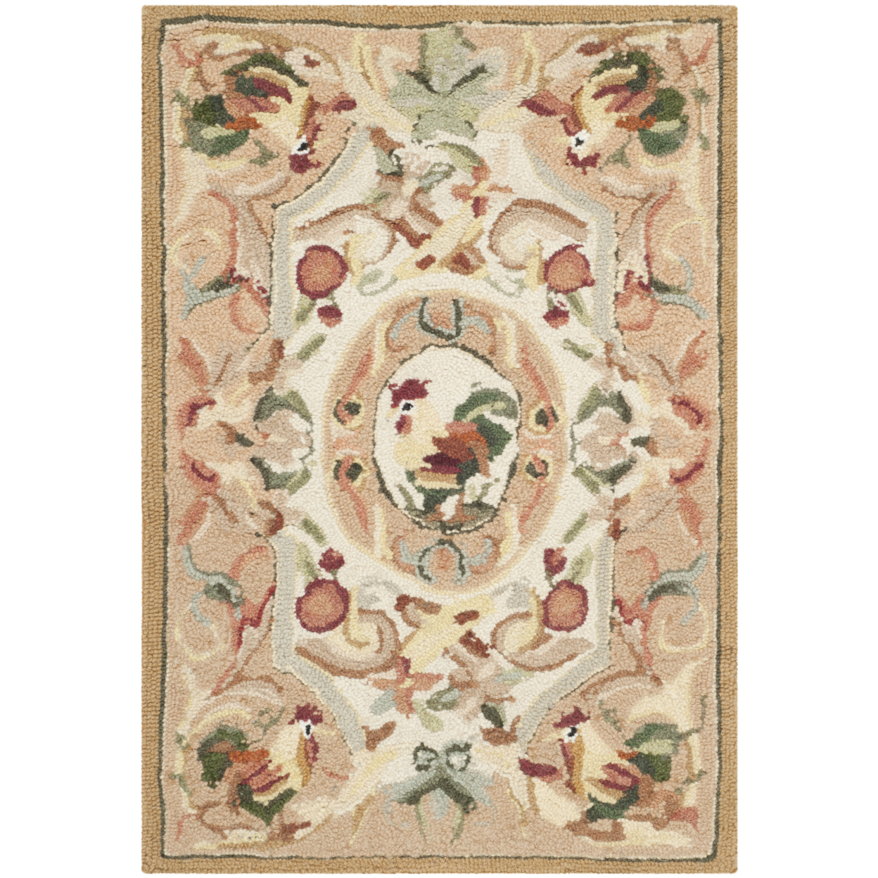 SAFAVIEH Chelsea Collection HK48T Hand-hooked Taupe Rug - 2' 6 X 12'